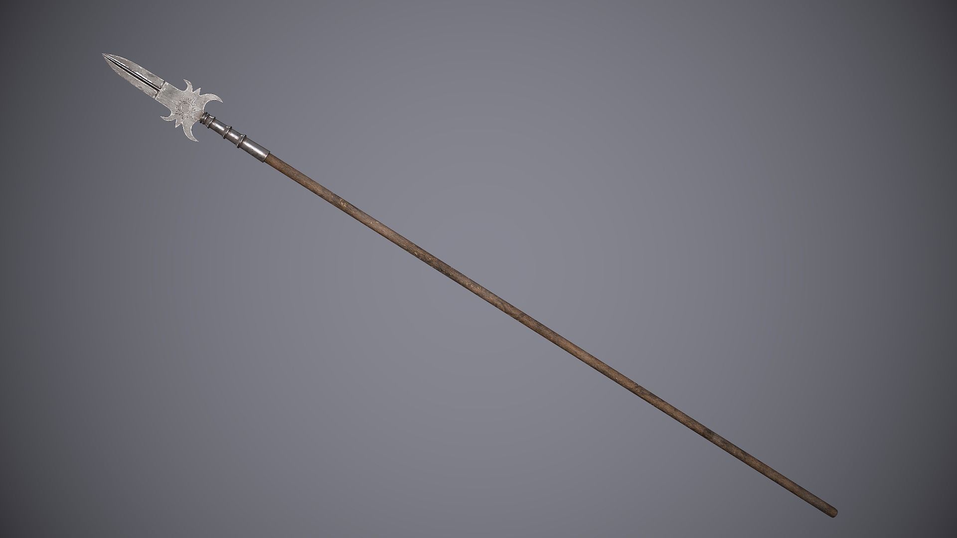 Medieval Polearm Protozan Low-poly 3D model_2