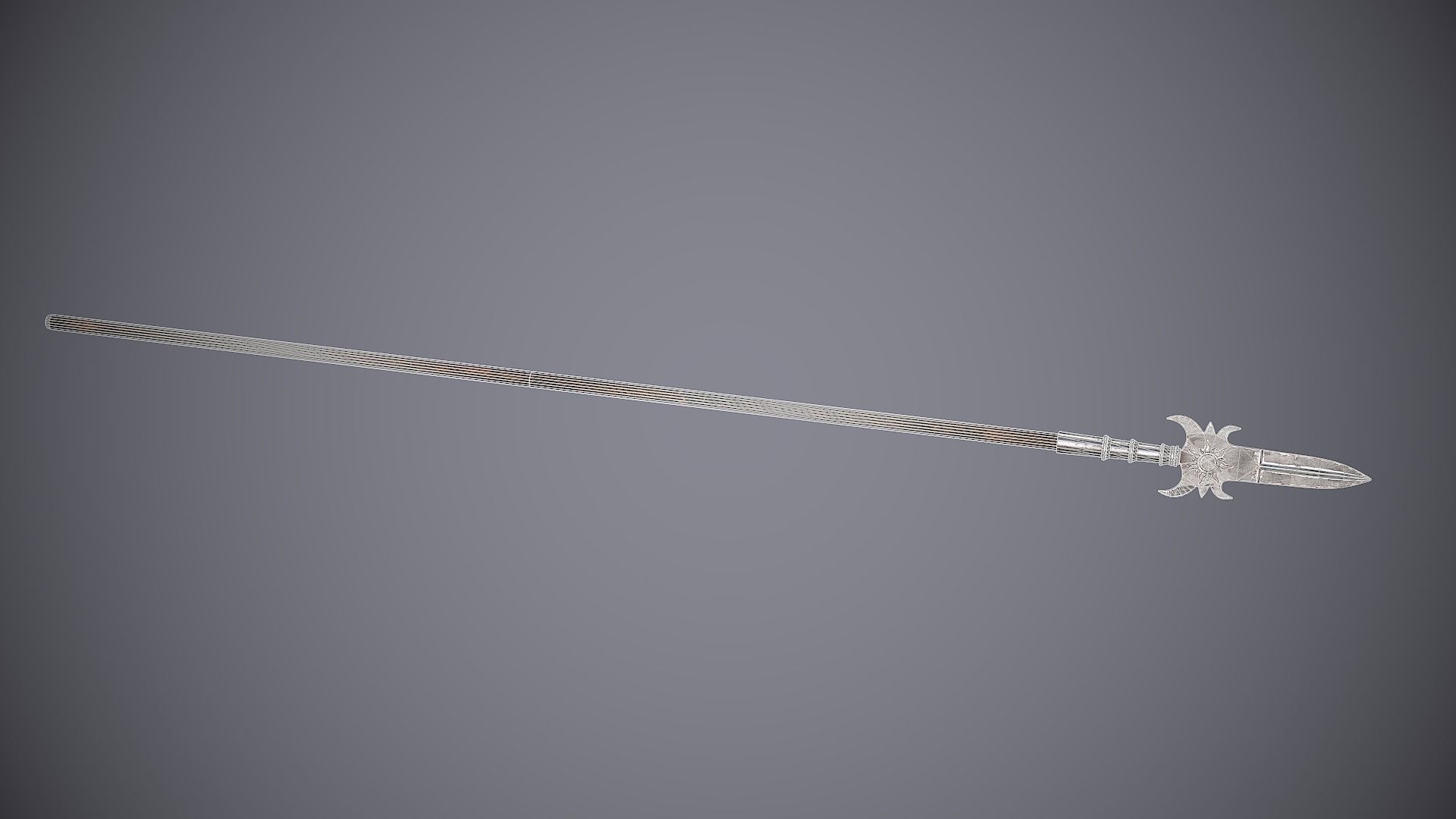Medieval Polearm Protozan Low-poly 3D model_6