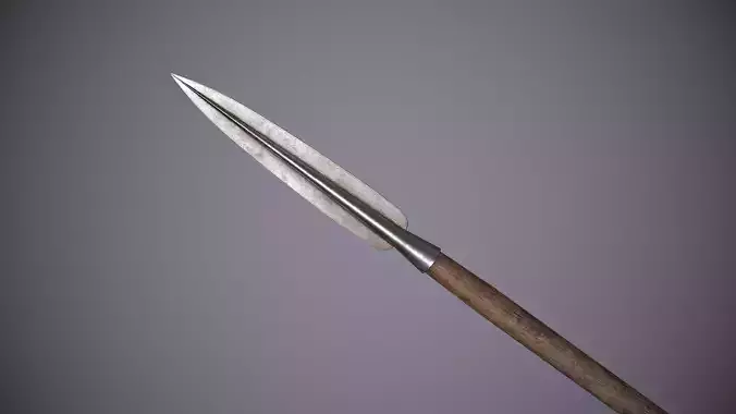 Medieval Spear Low-poly 3D model