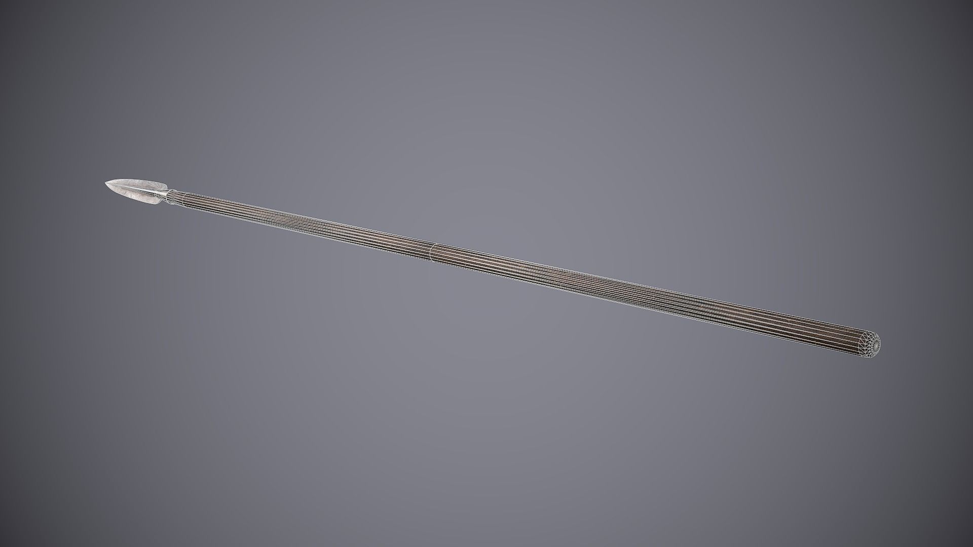 Medieval Spear Low-poly 3D model_11