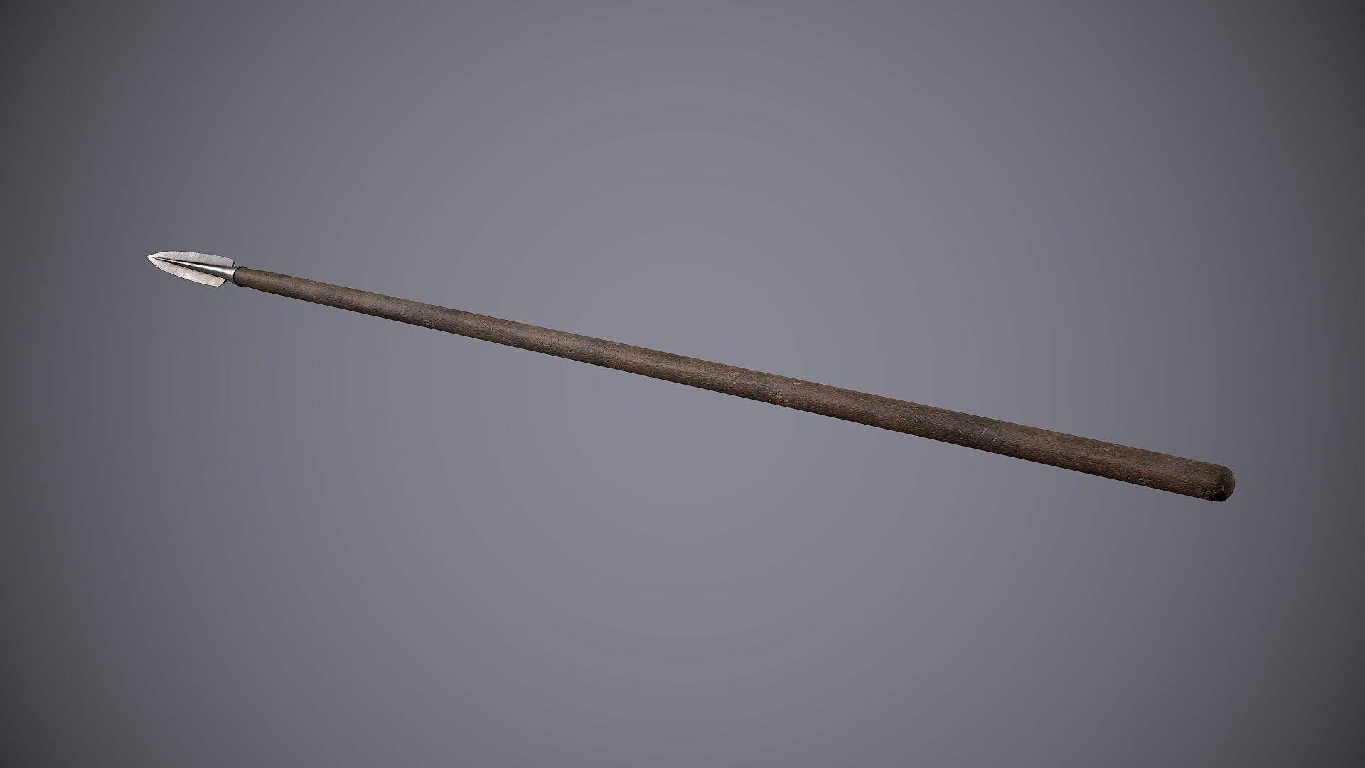 Medieval Spear Low-poly 3D model_10