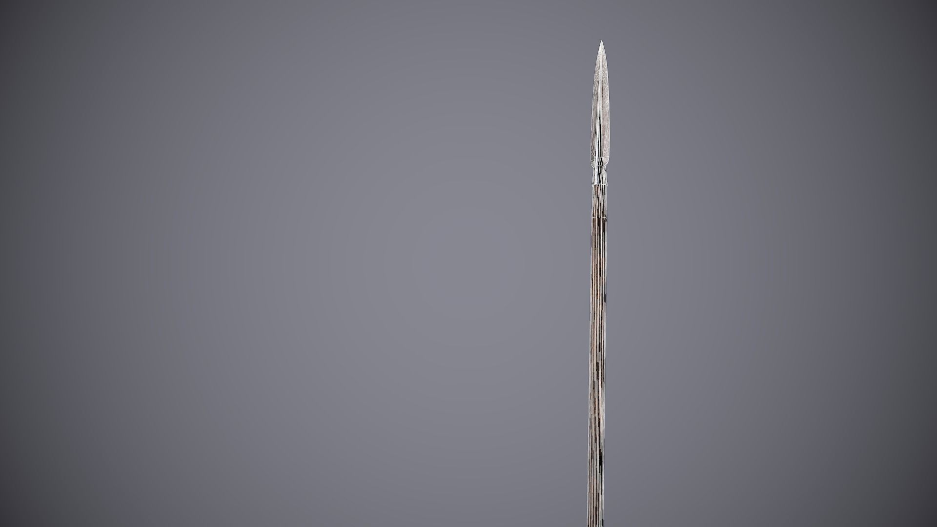 Medieval Spear Low-poly 3D model_9
