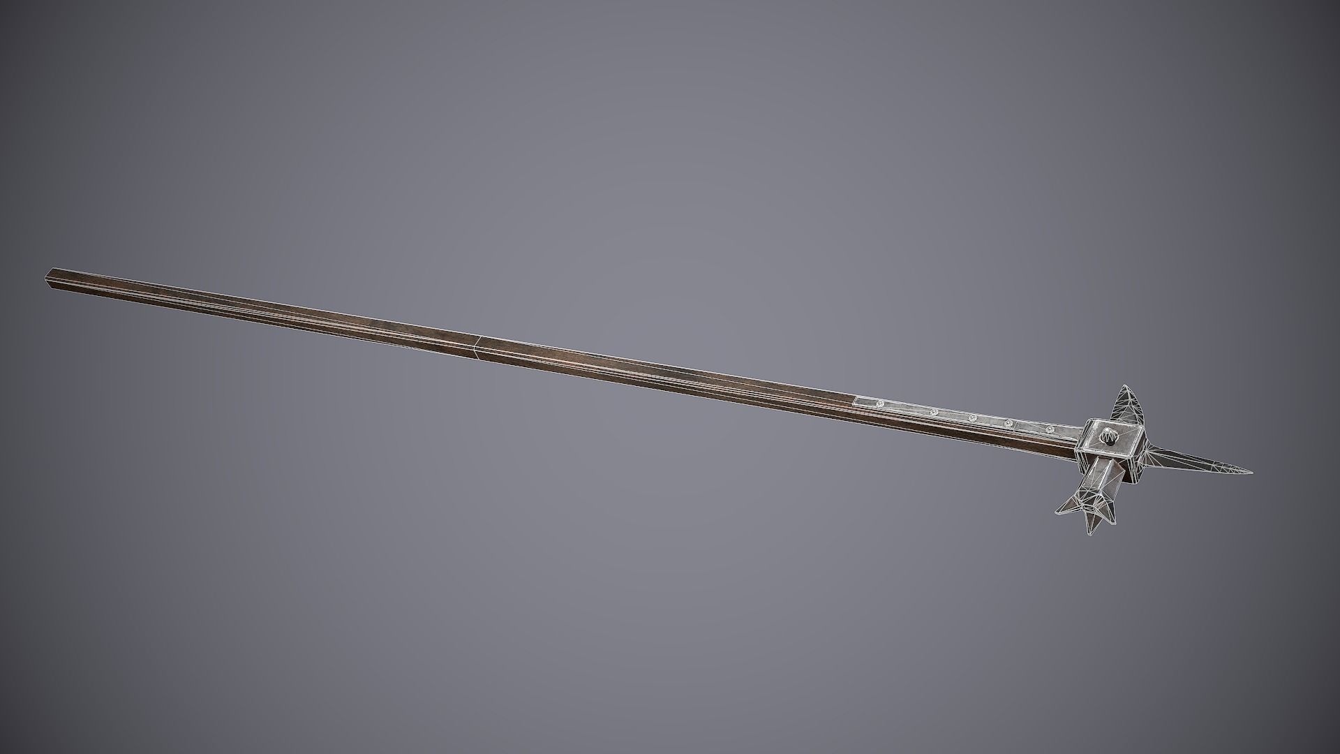 Warhammer sword Low-poly 3D model_7