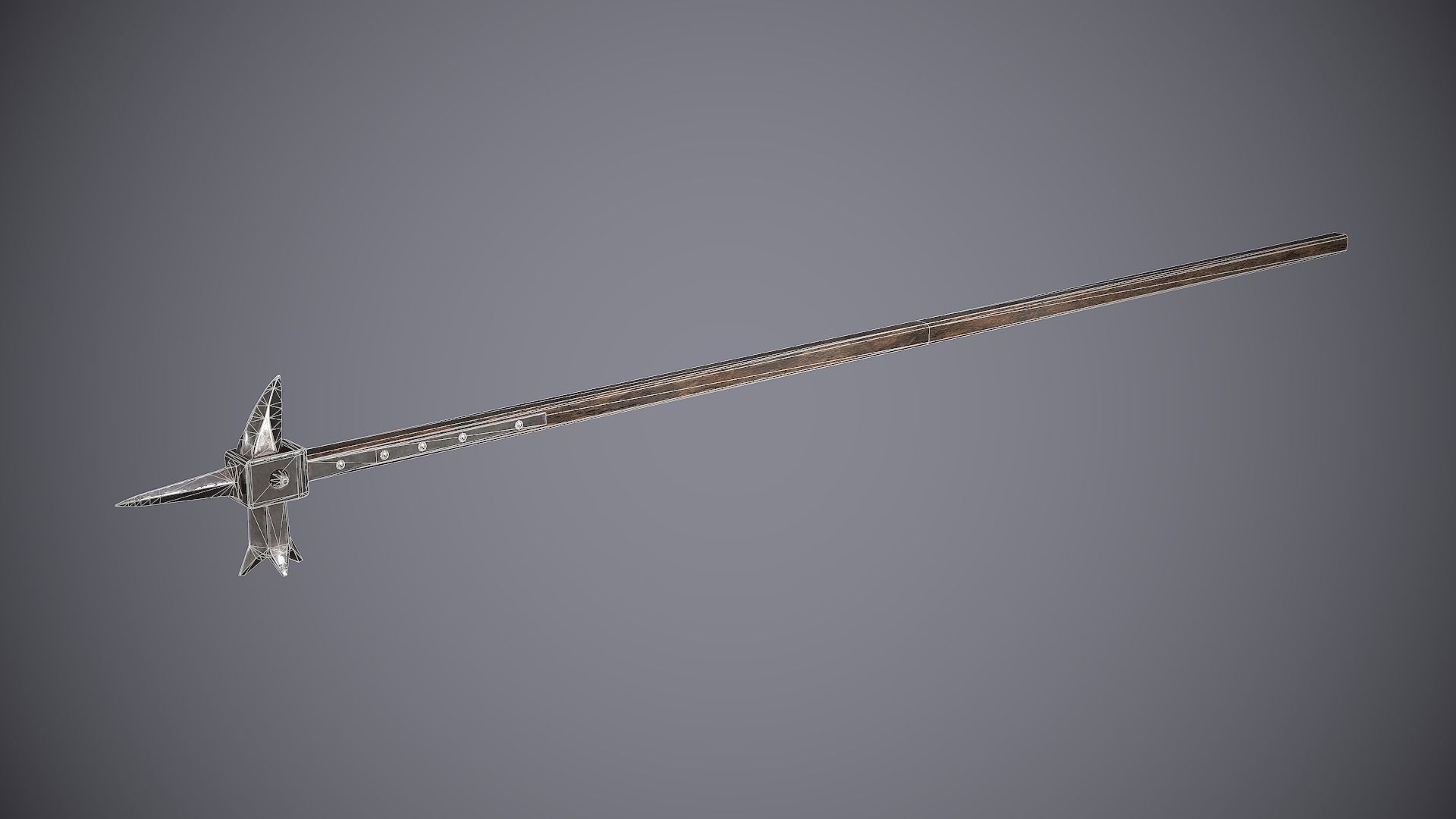 Warhammer sword Low-poly 3D model_5