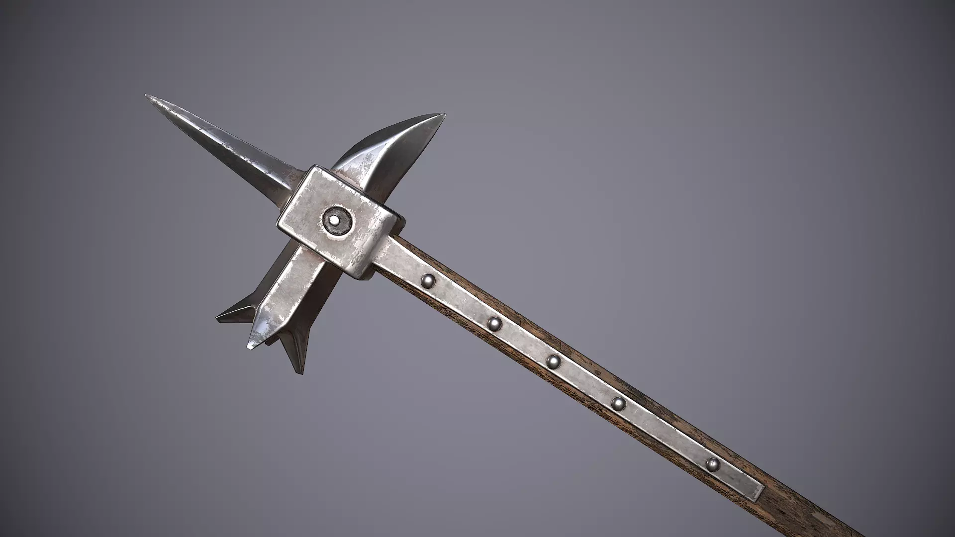 Warhammer sword Low-poly 3D model_0