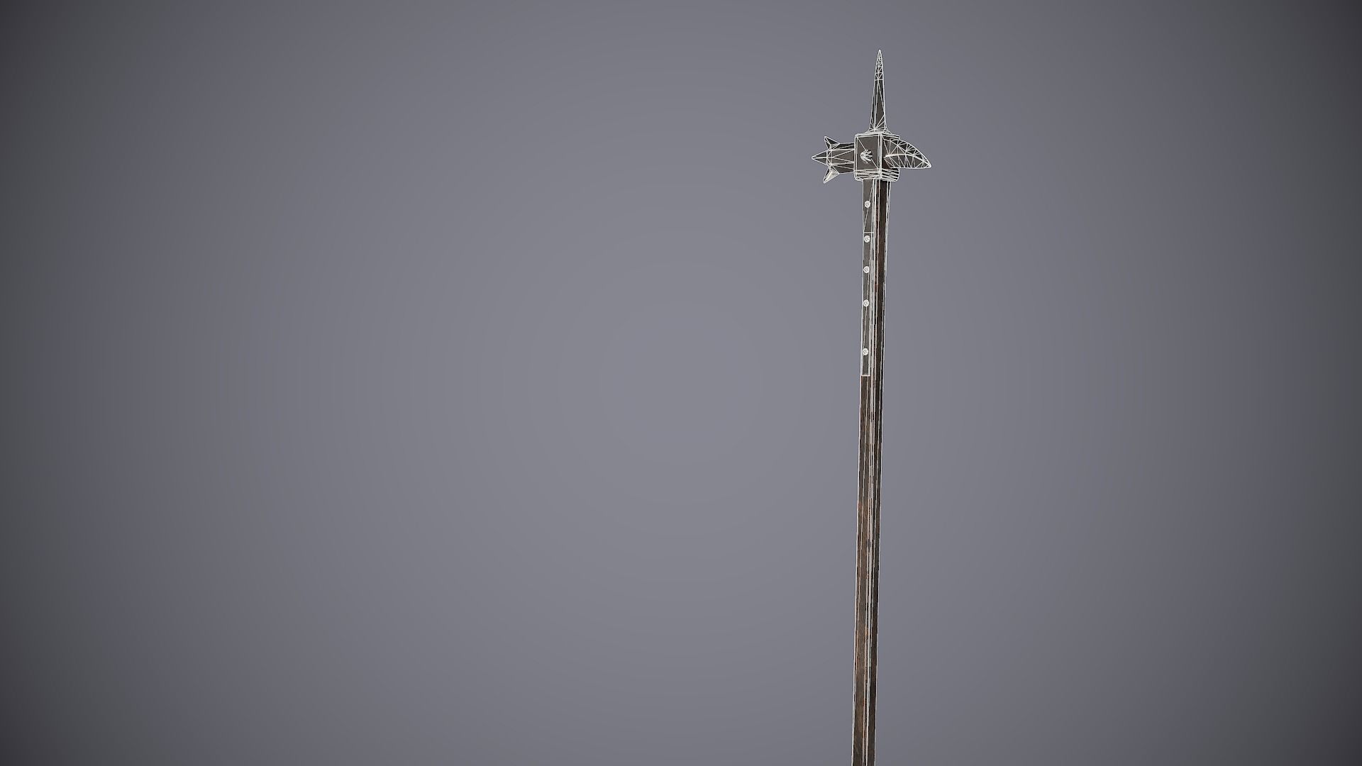 Warhammer sword Low-poly 3D model_9