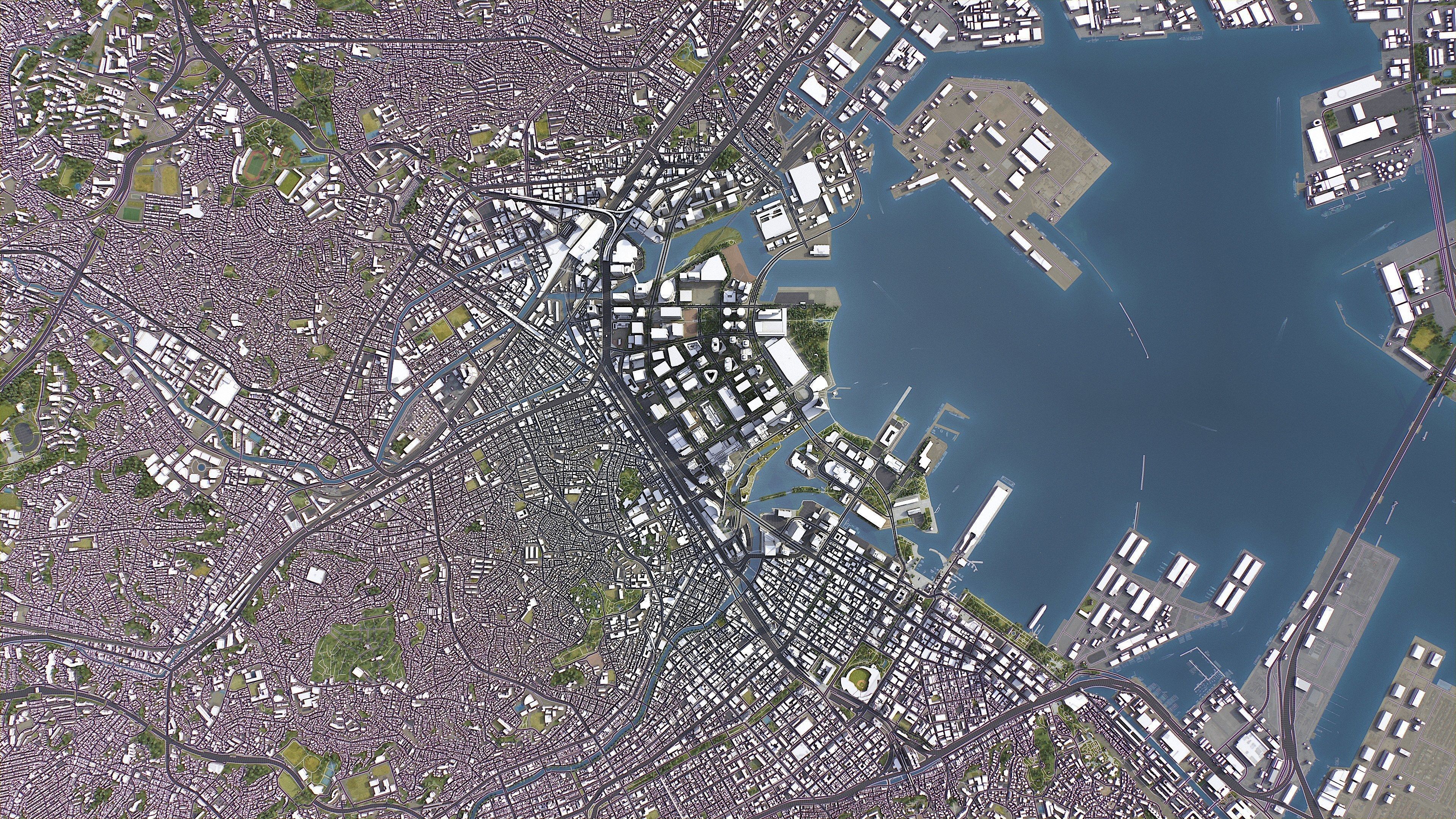 Yokohama - 3D City Model Low-poly 3D model_23