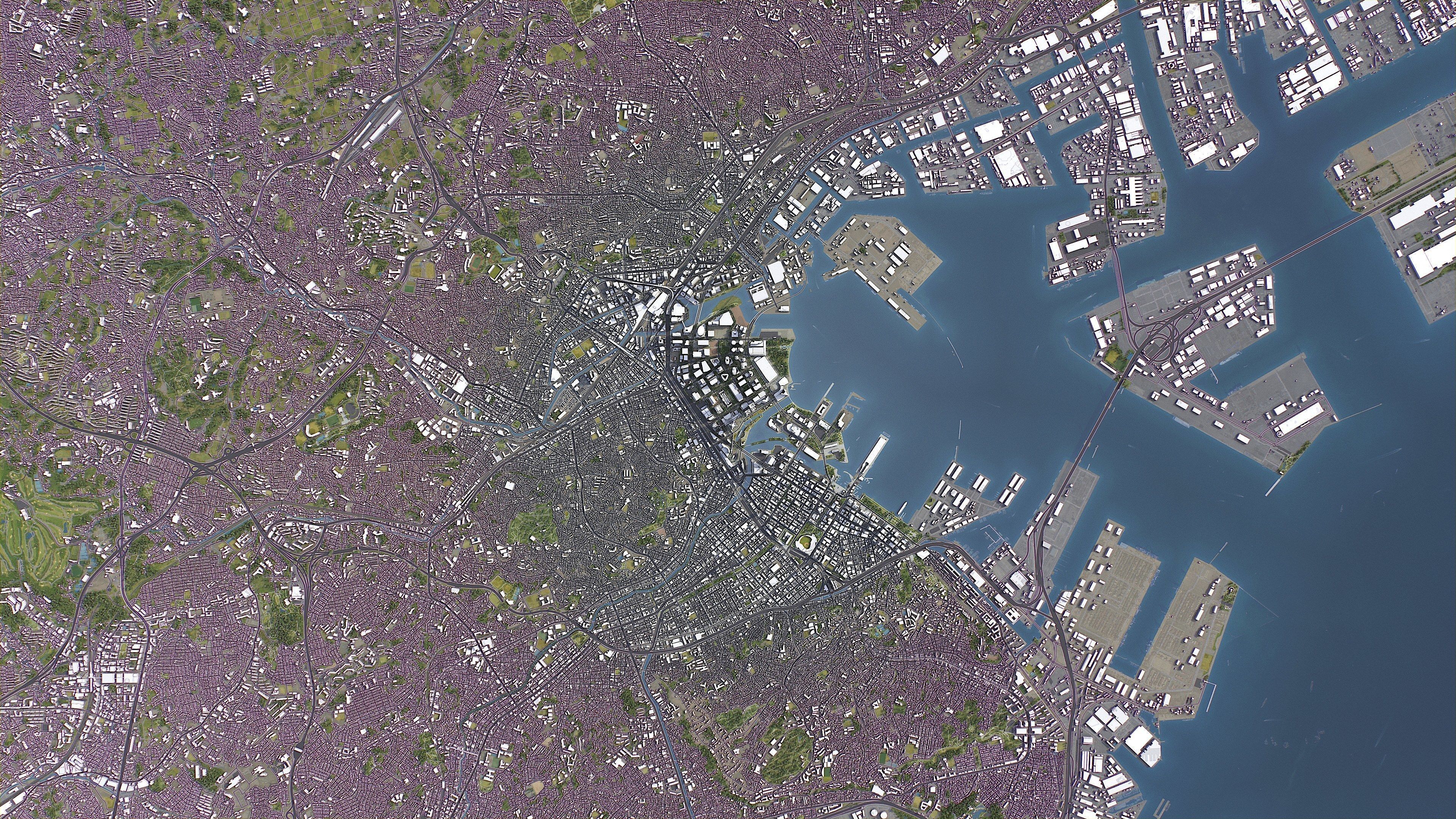 Yokohama - 3D City Model Low-poly 3D model_22