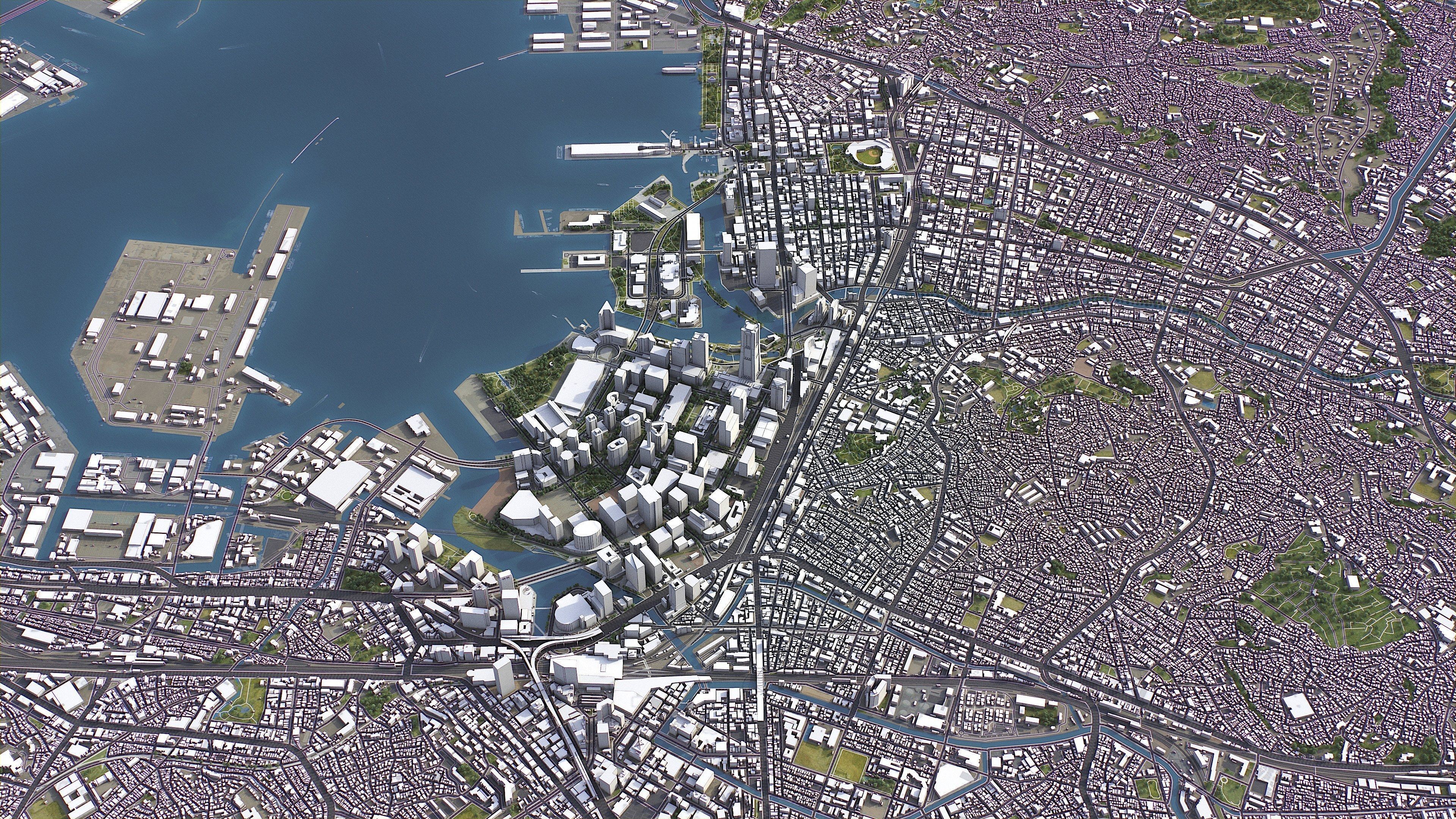 Yokohama - 3D City Model Low-poly 3D model_18