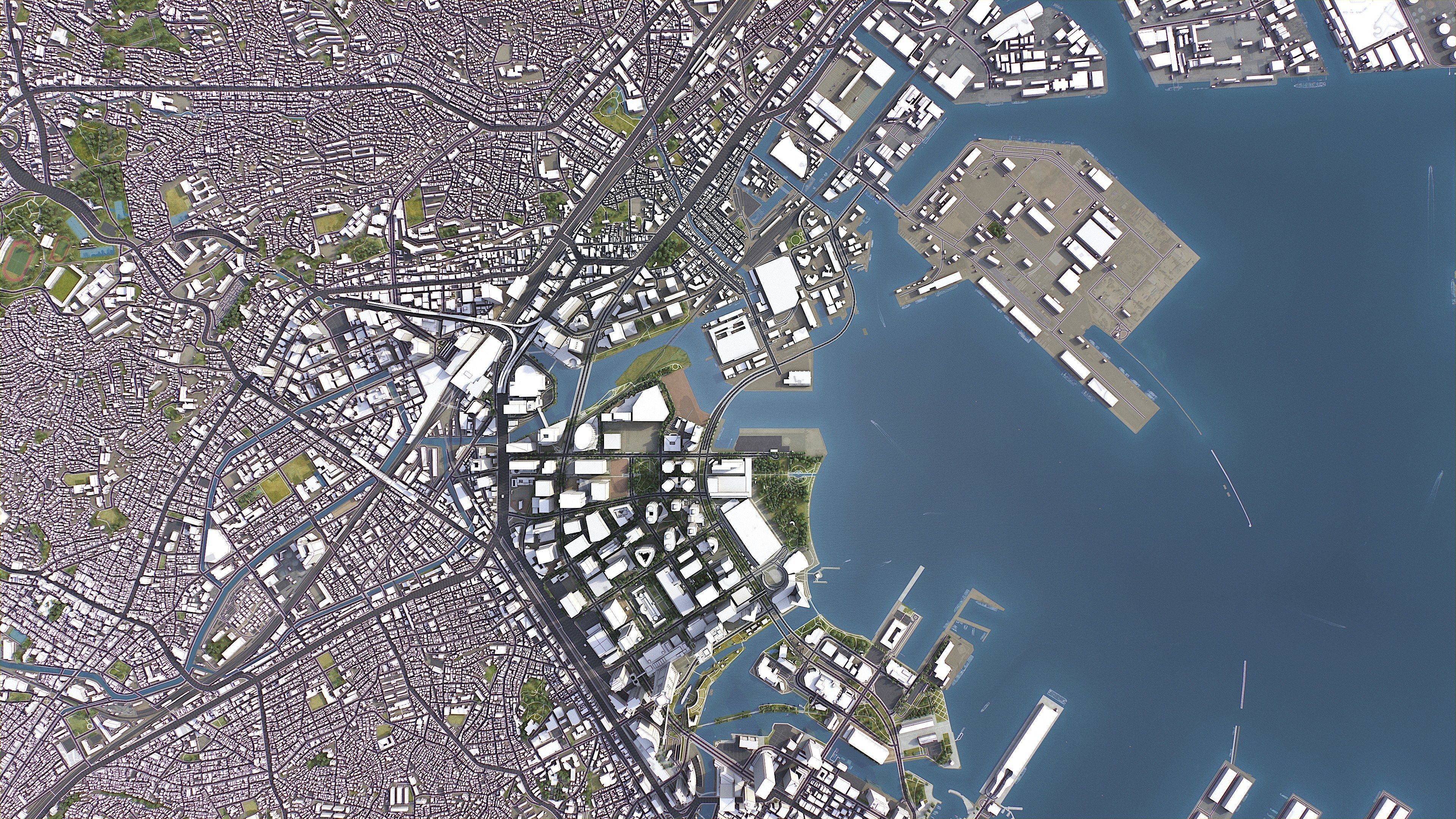 Yokohama - 3D City Model Low-poly 3D model_10