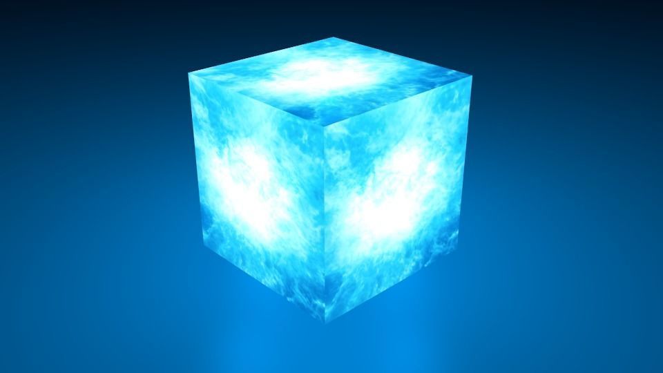 Tesseract from Marvel Cinematic Universe Low-poly 3D model