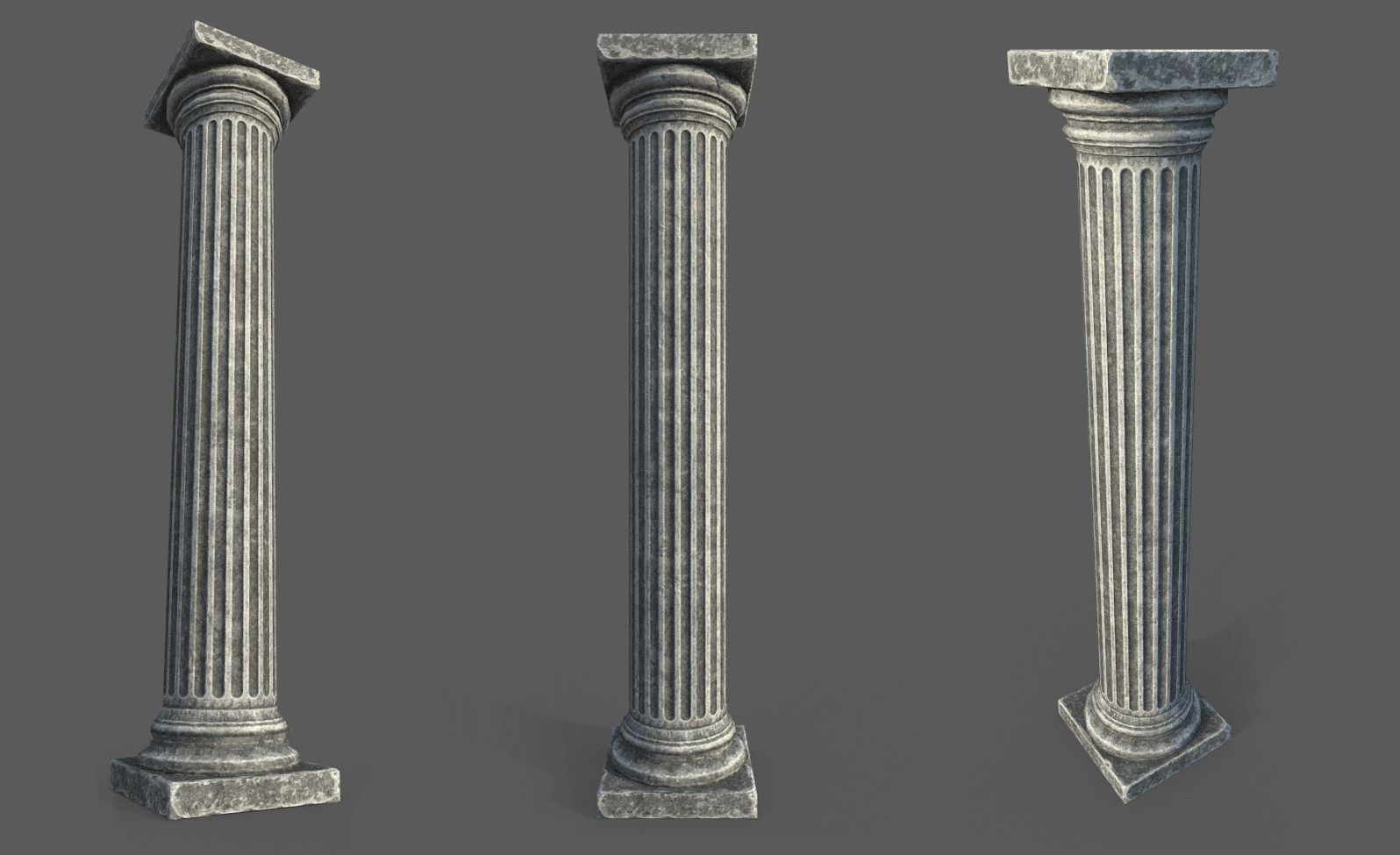 9 Roman Columns Low-poly 3D model_5