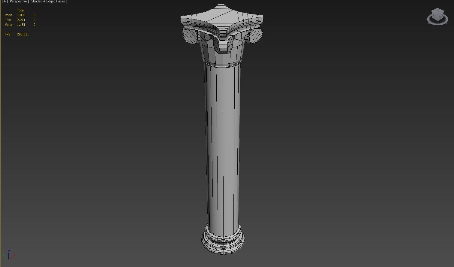 9 Roman Columns Low-poly 3D model_22