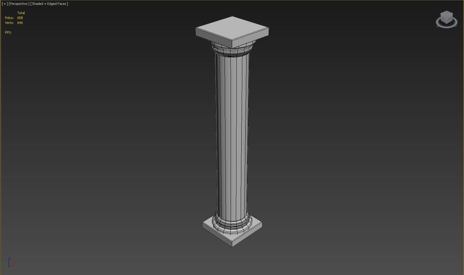 9 Roman Columns Low-poly 3D model_24