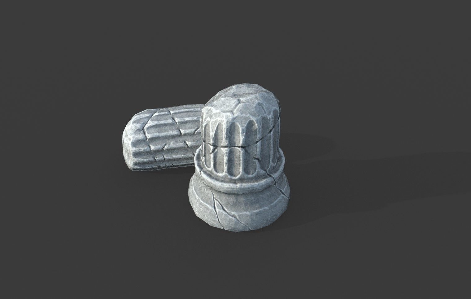 9 Roman Columns Low-poly 3D model_19
