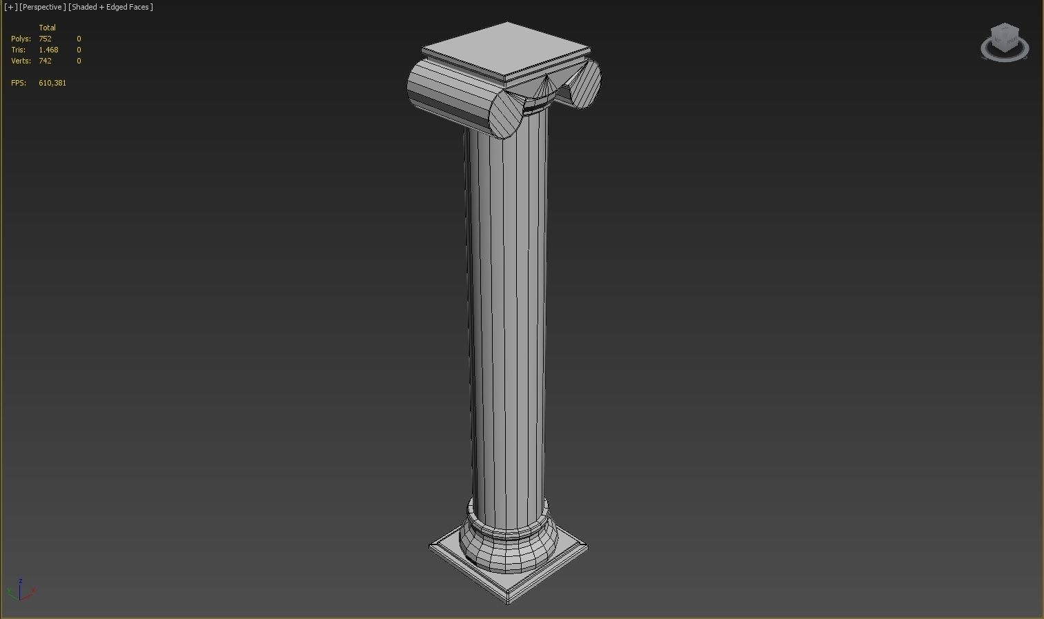9 Roman Columns Low-poly 3D model_25