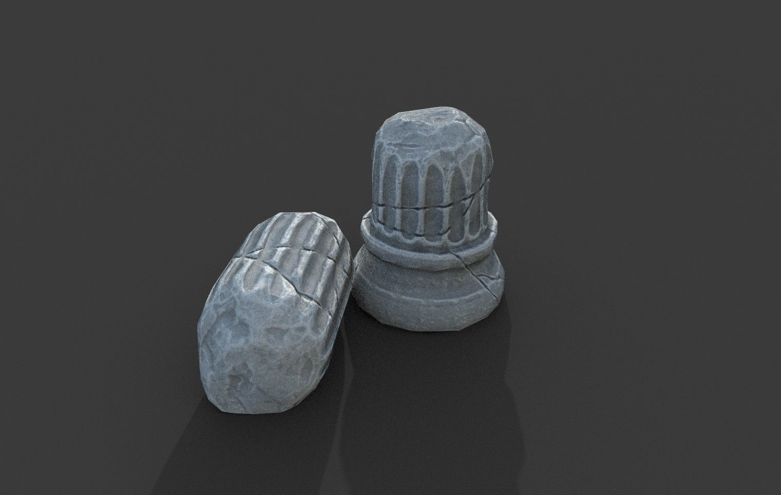 9 Roman Columns Low-poly 3D model_18