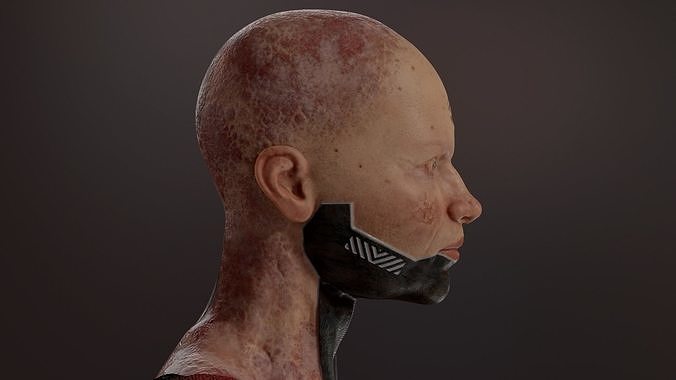 Scifi Female Cyber Punk Low Poly Low-poly 3D model