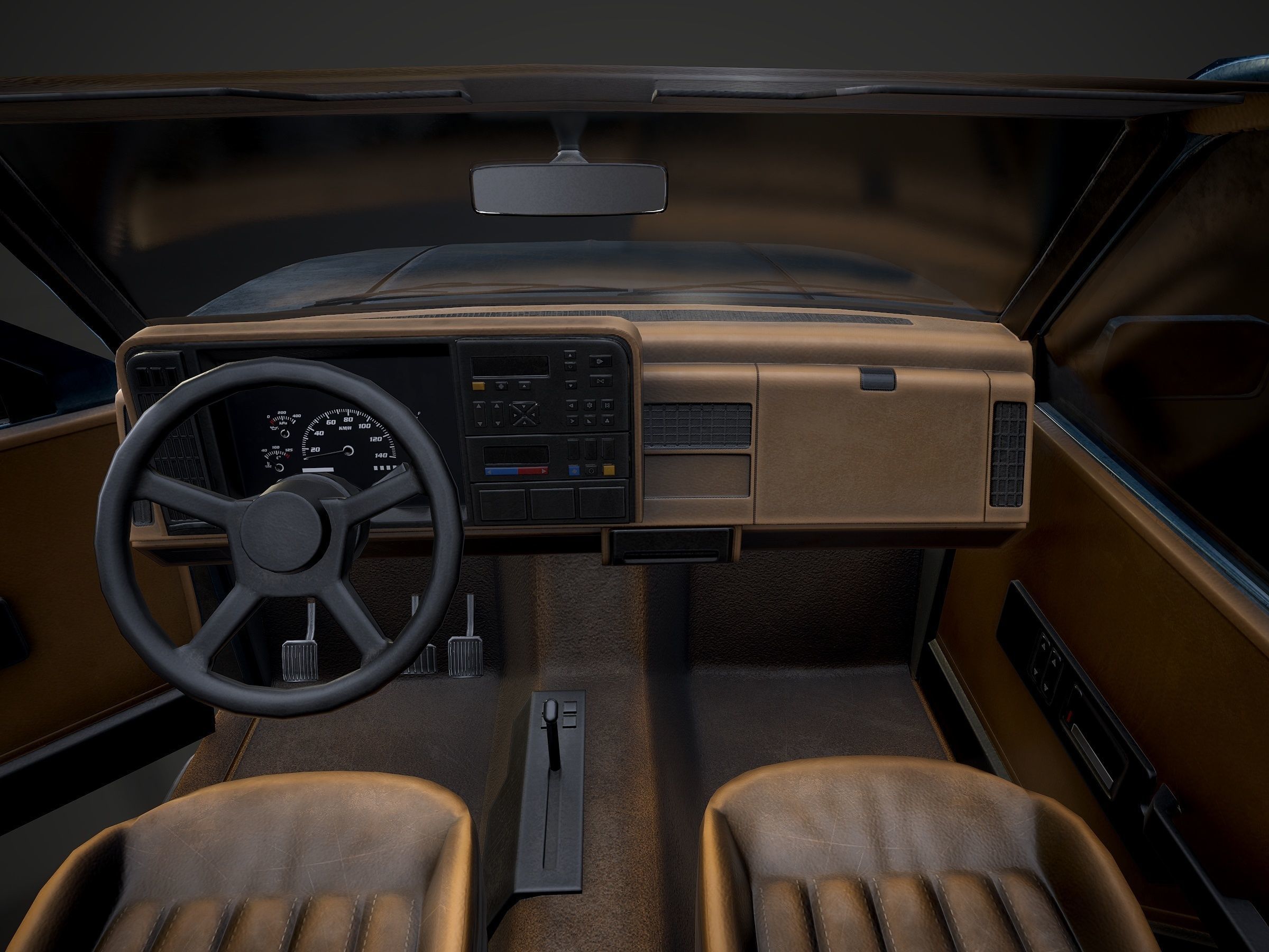 Old Suv car low poly Low-poly 3D model_10