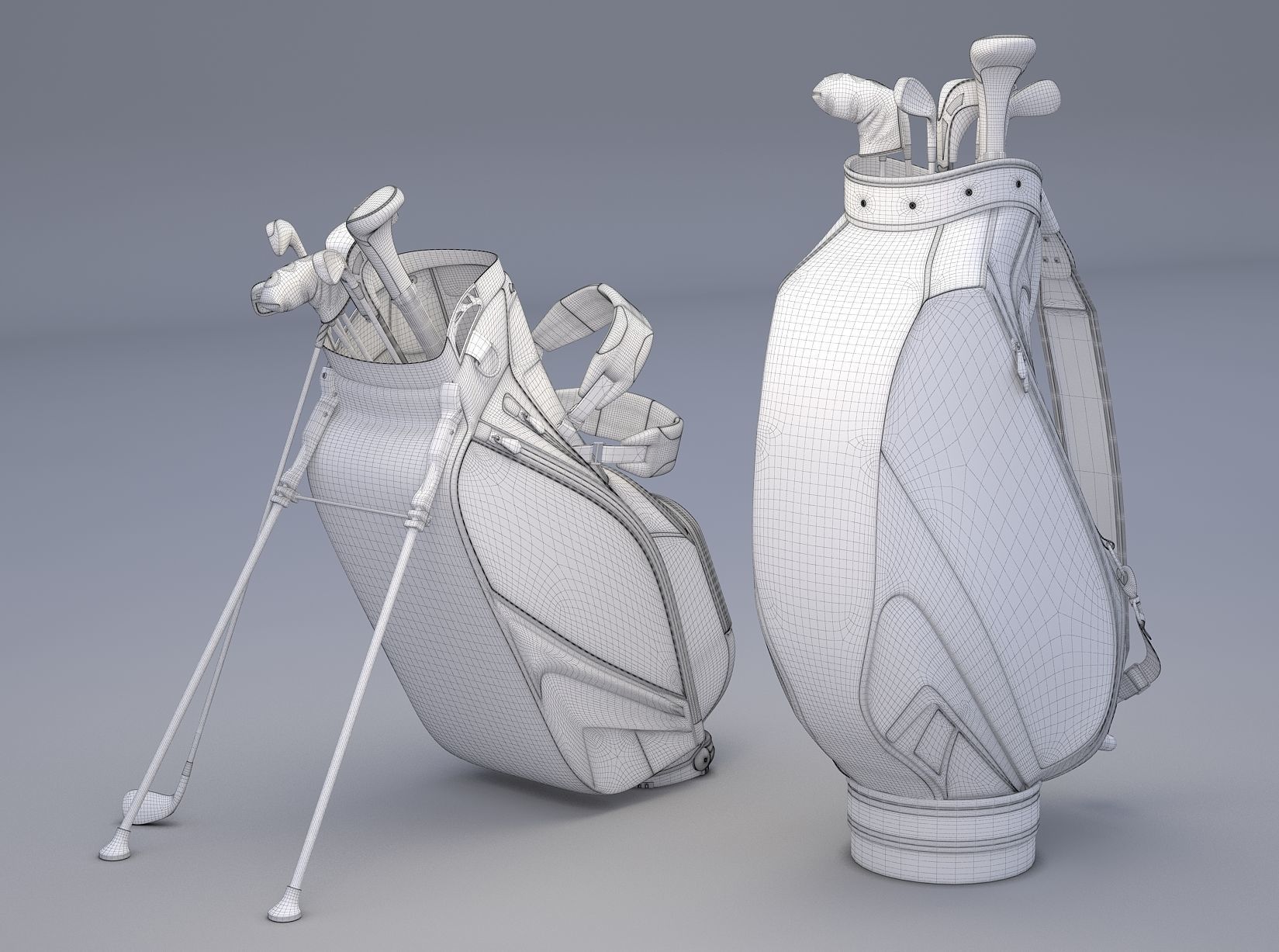 Titleist Golf Bags Tour Staffs 3D model_9