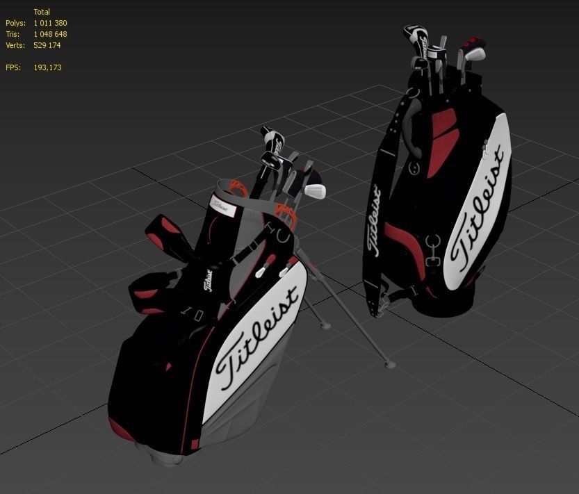 Titleist Golf Bags Tour Staffs 3D model_5