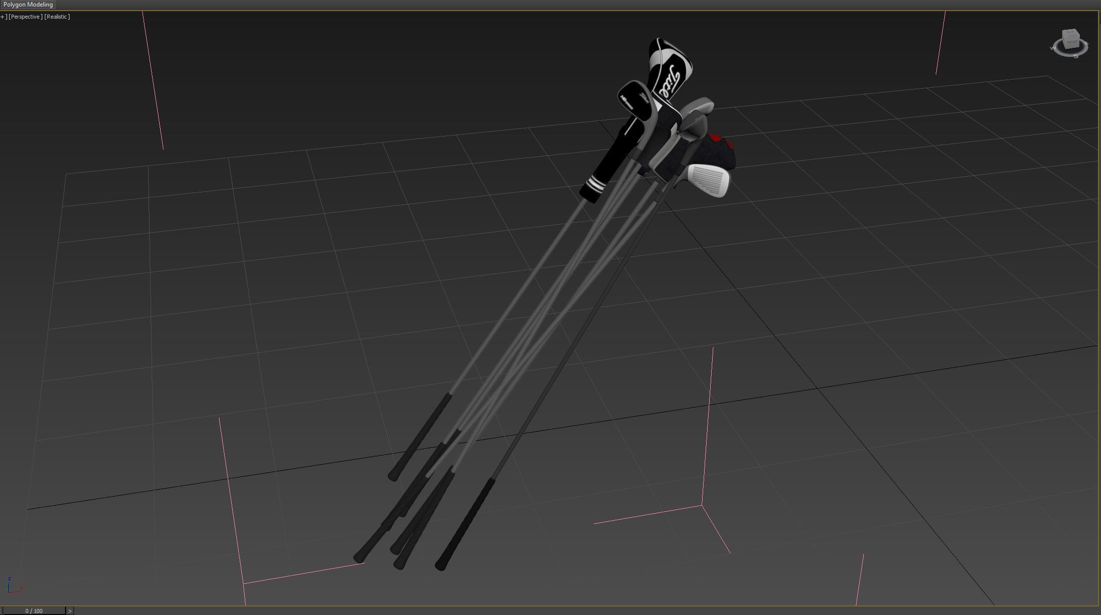 Titleist Golf Bags Tour Staffs 3D model_10