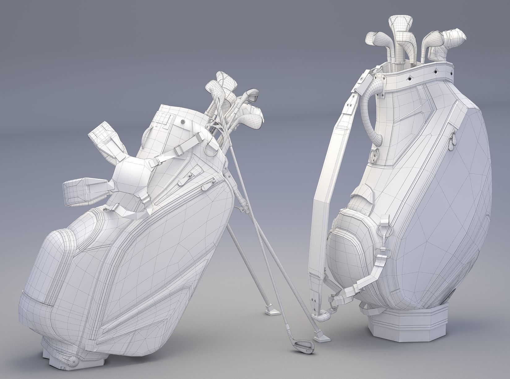 Titleist Golf Bags Tour Staffs 3D model_8