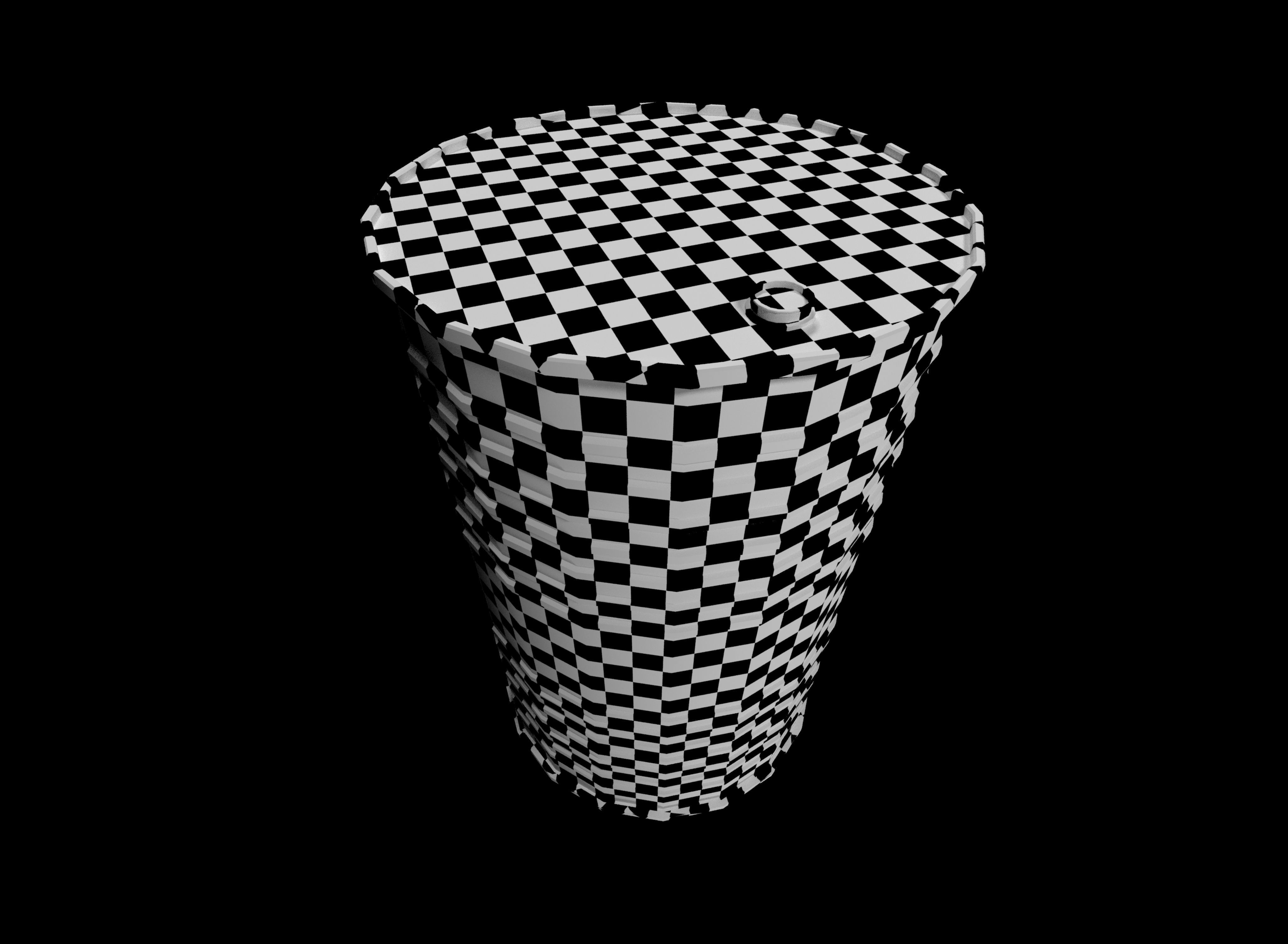 oil barrel radiation danger Low-poly 3D model_7