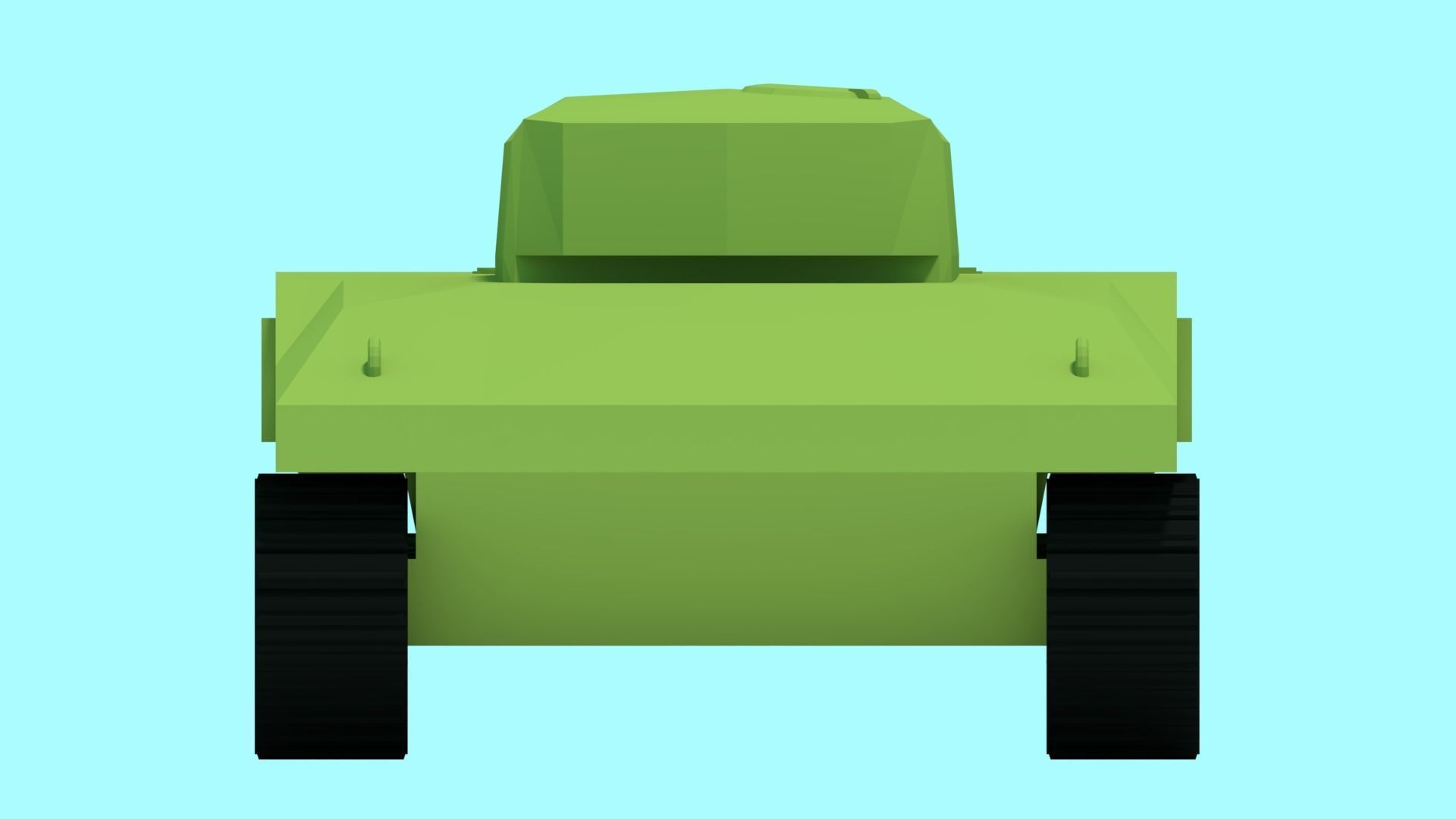 M4 Sherman Tank Low-poly 3D Model for mobile game and VR  Low-poly 3D model_6