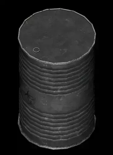  oil barrel toxic danger Low-poly 3D model