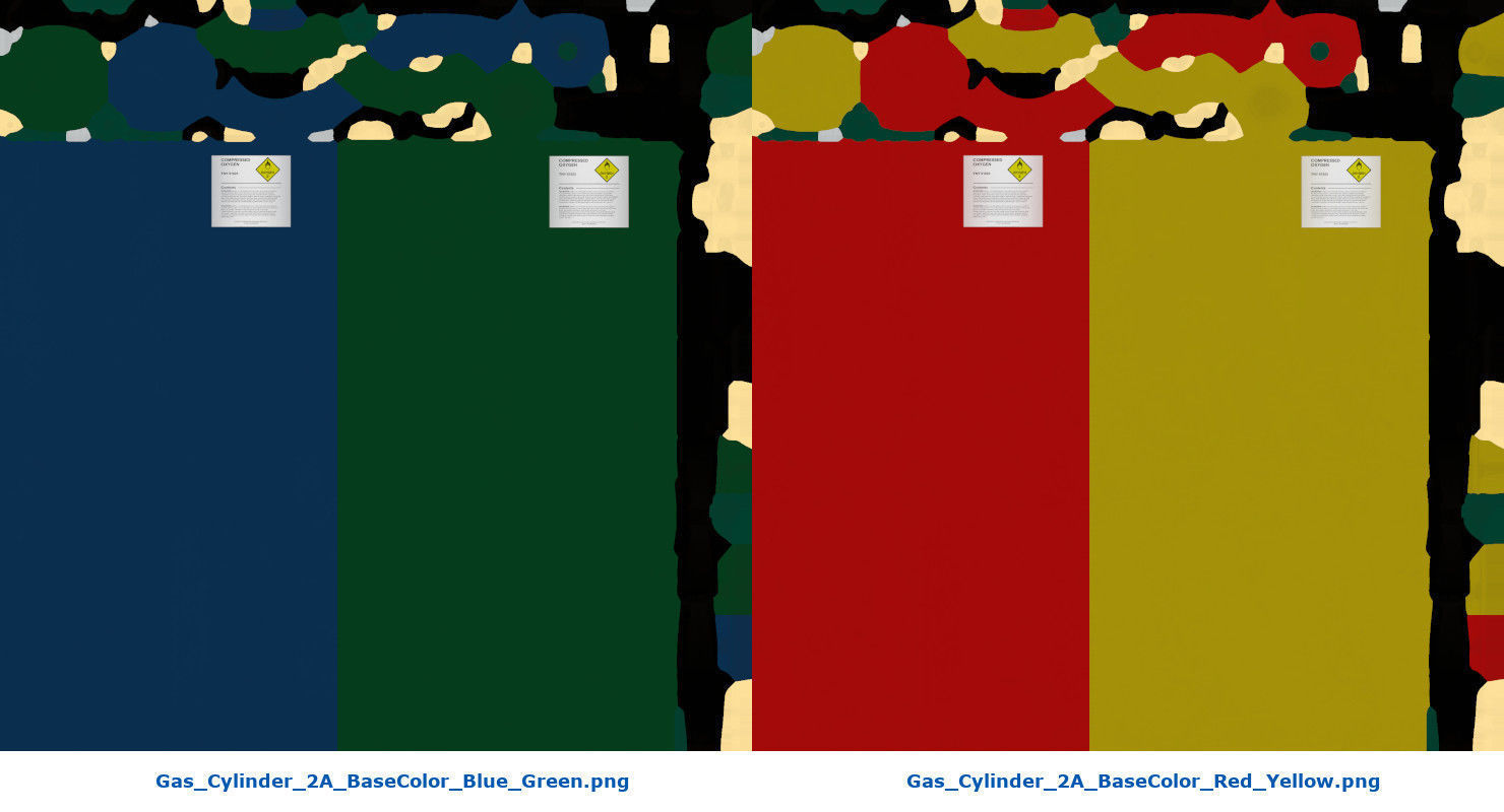 Gas Cylinder 2A Low-poly 3D model_12