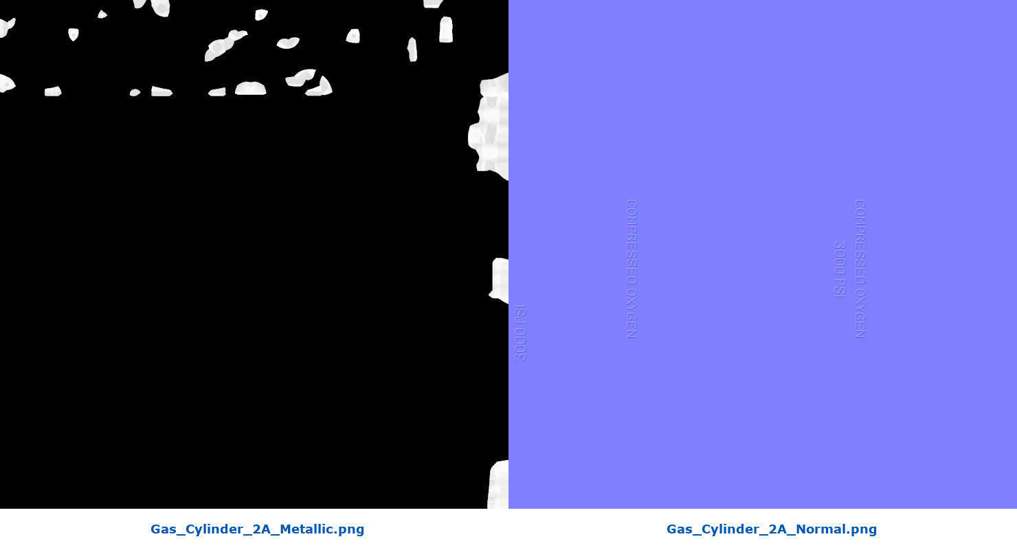 Gas Cylinder 2A Low-poly 3D model_13