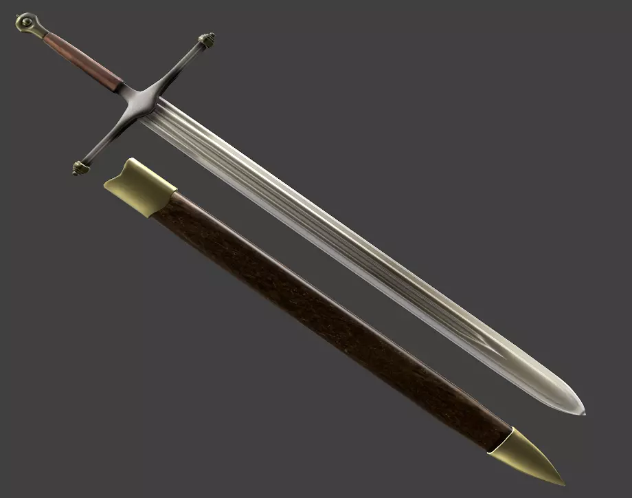 ICE SWORD NED STARK 3D model_0