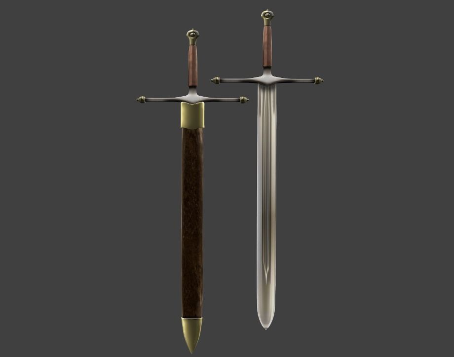 ICE SWORD NED STARK 3D model_2