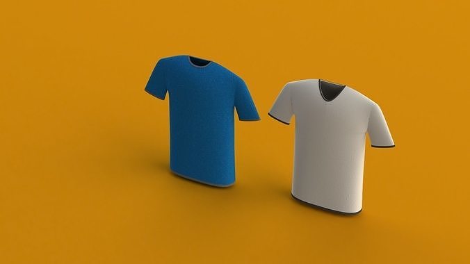 Tshirt set t shirt Low-poly 3D model