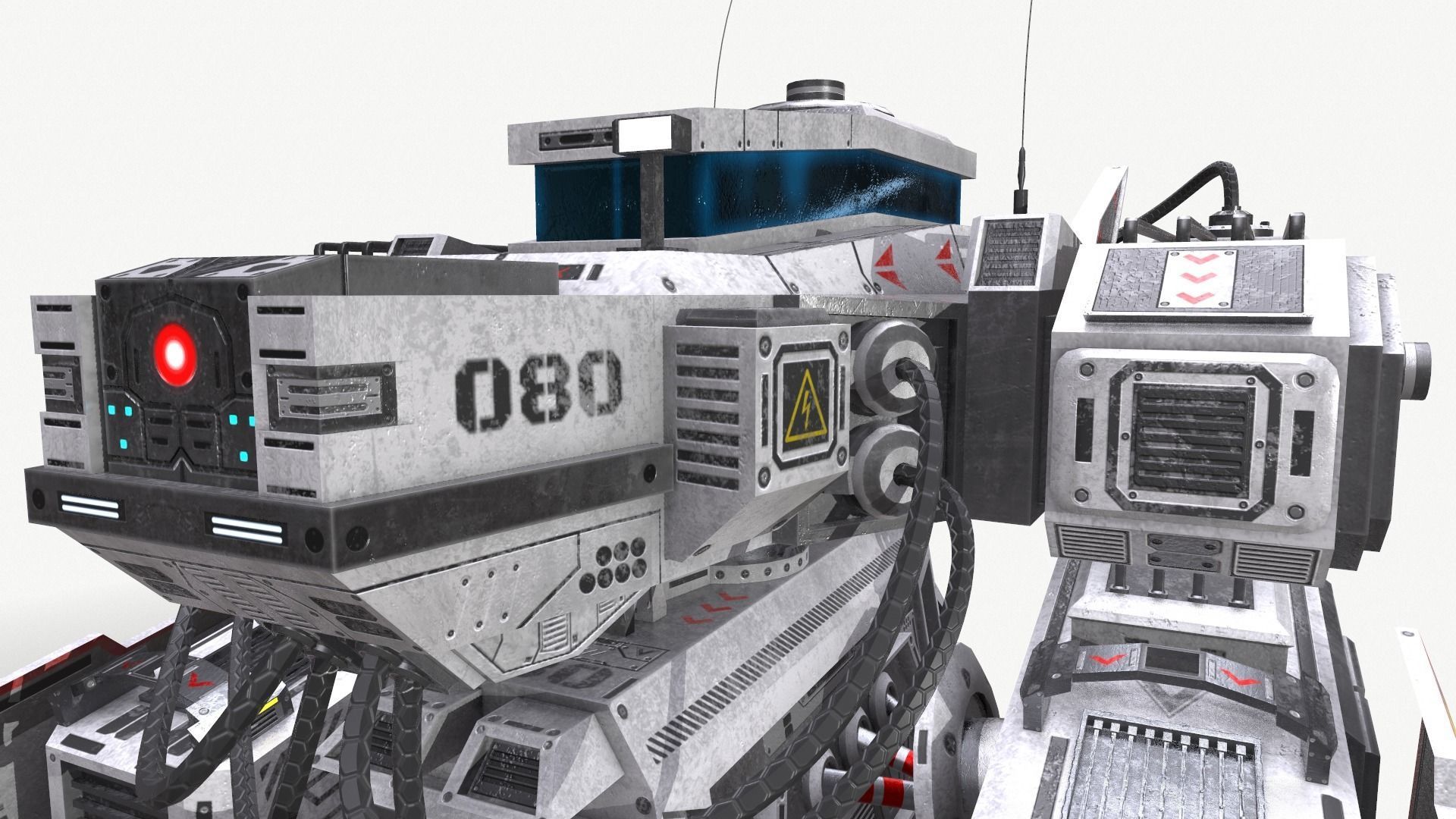 Sci-Fi Mech Low-poly 3D model_8