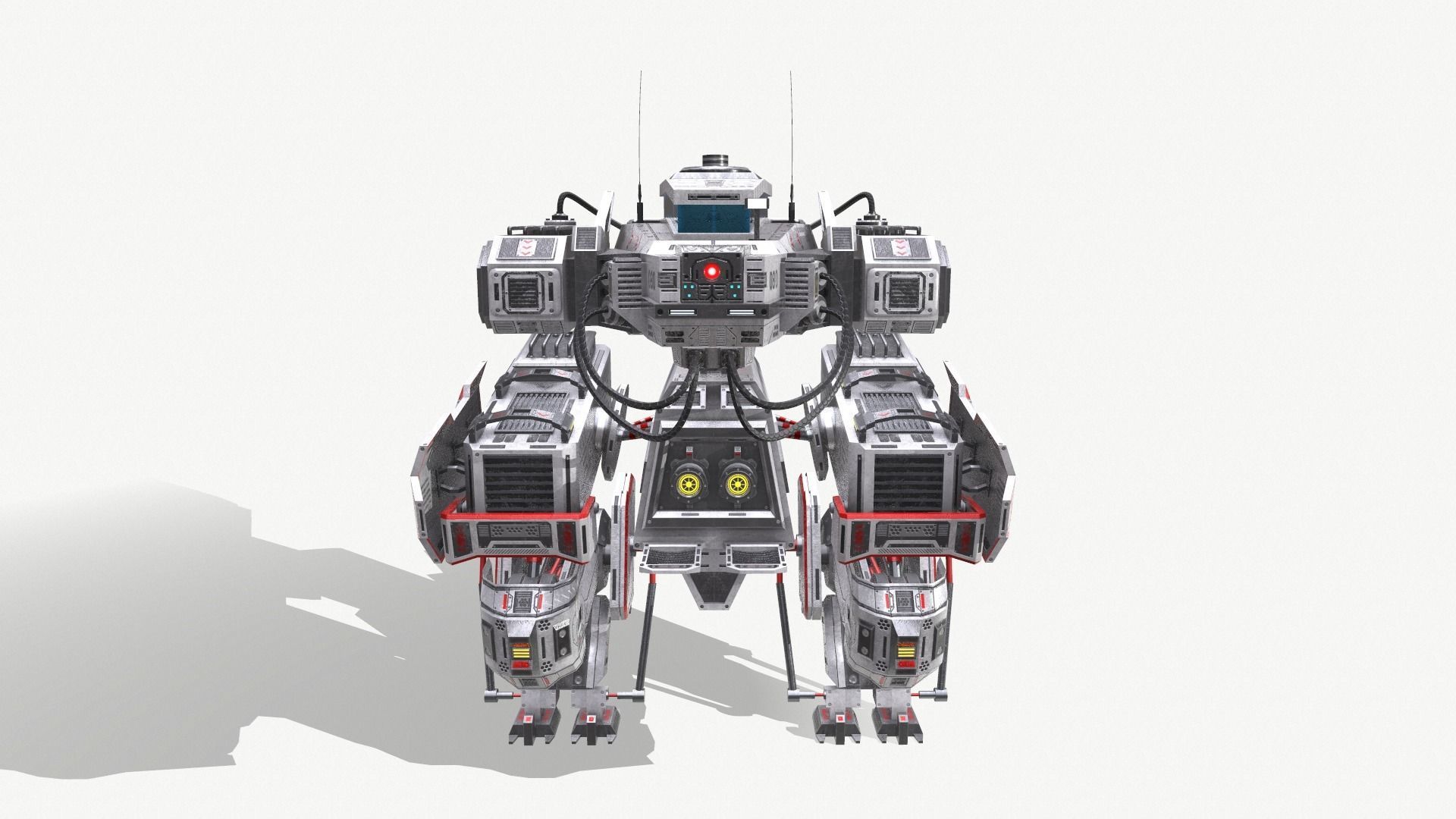 Sci-Fi Mech Low-poly 3D model_3