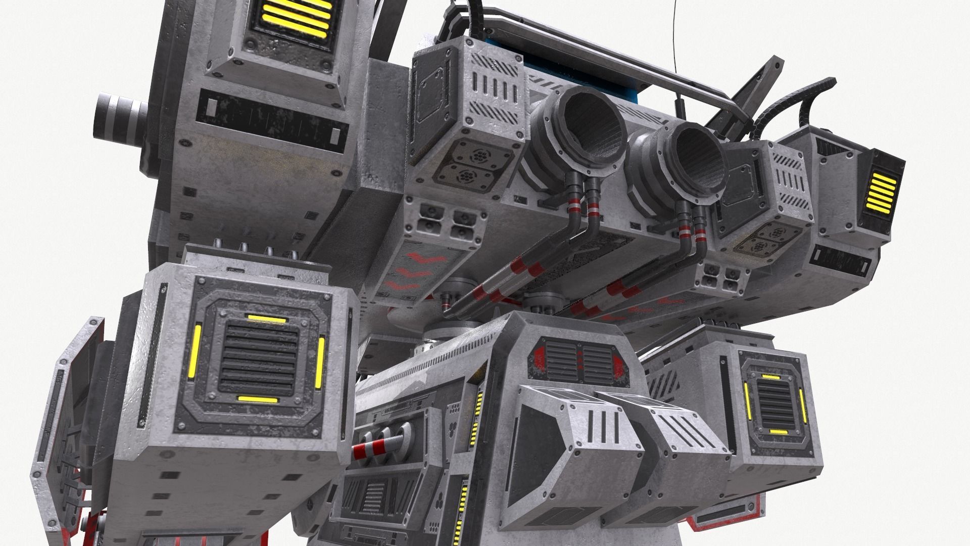 Sci-Fi Mech Low-poly 3D model_10