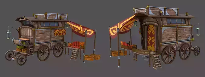 Caravan - 4 wagon with tent