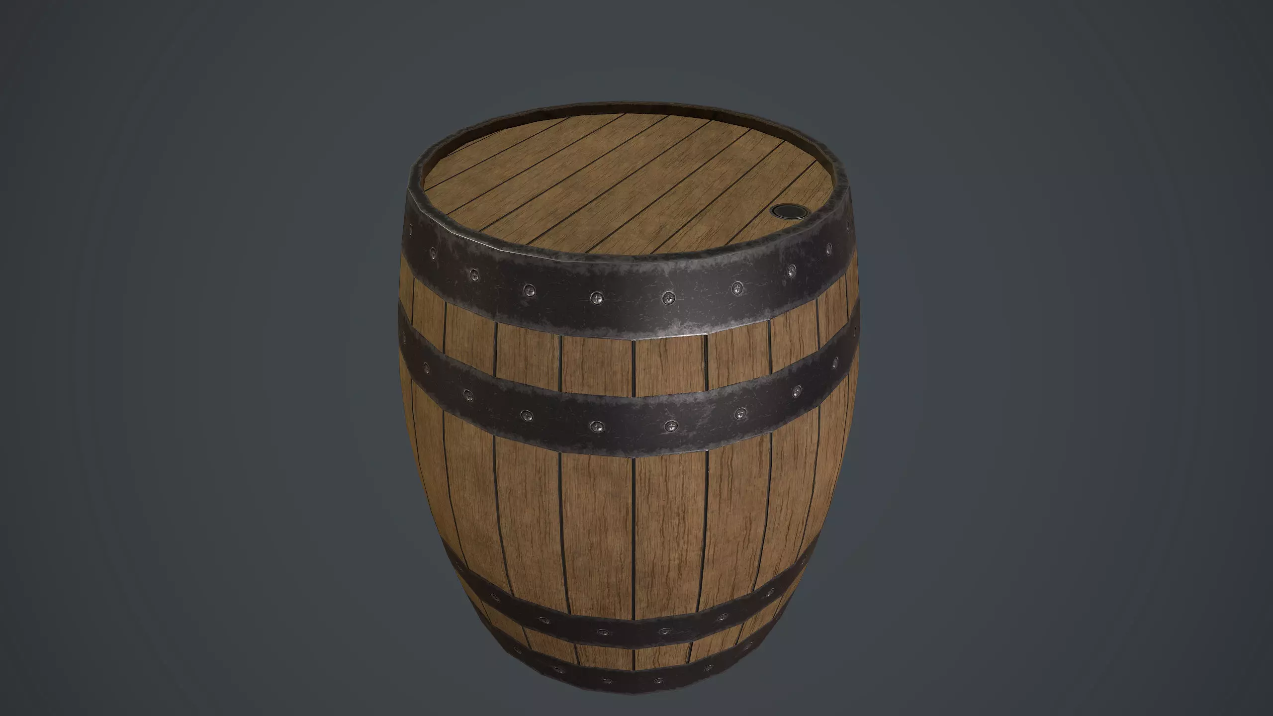 Barrel wooden Free low-poly 3D model