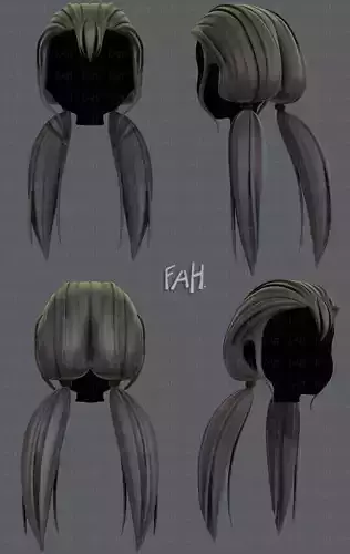 3D Hair style for girl V64