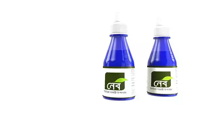 3D Botol bottle of liquid being poured into glass Low-poly 3D model