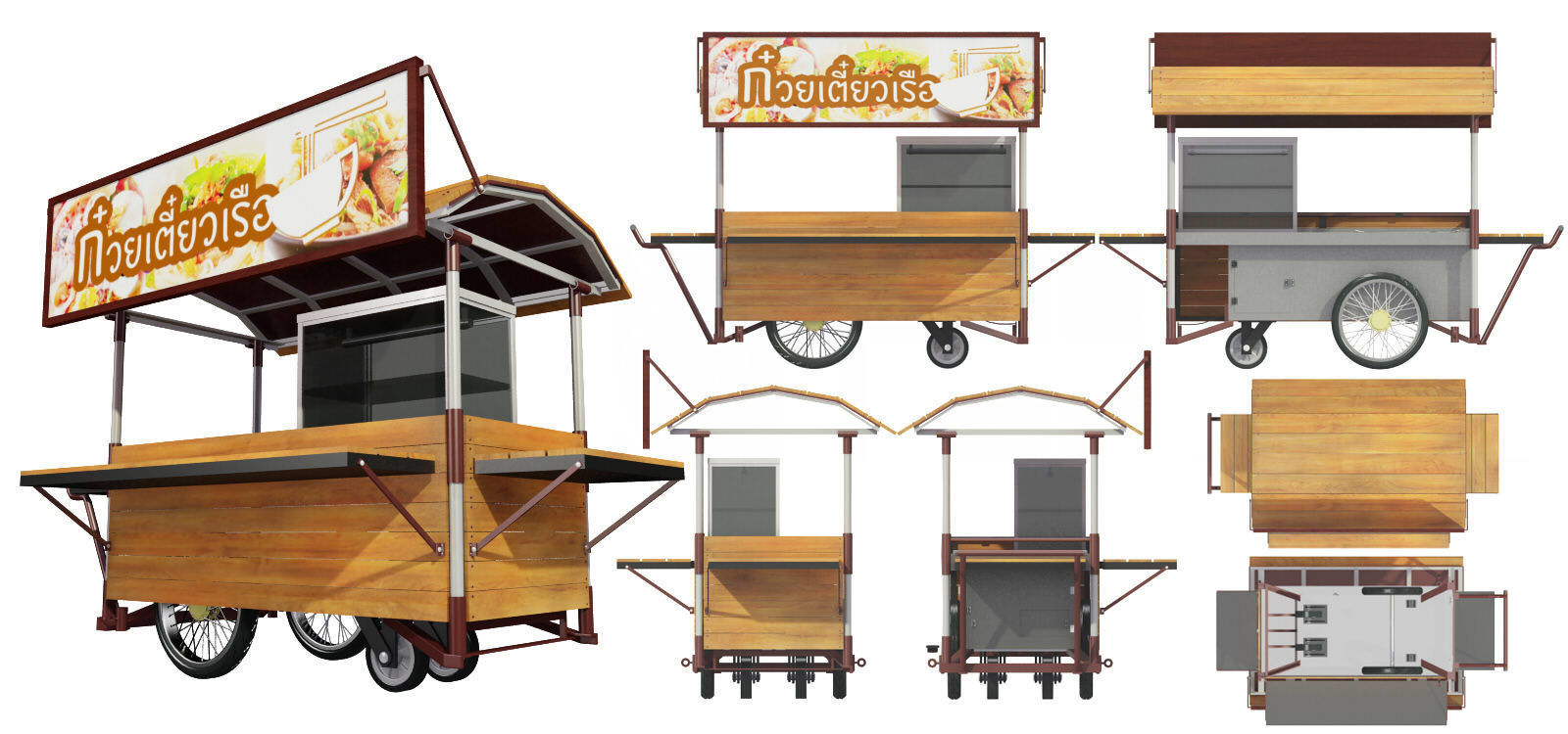 Hawker stall 3D model_1