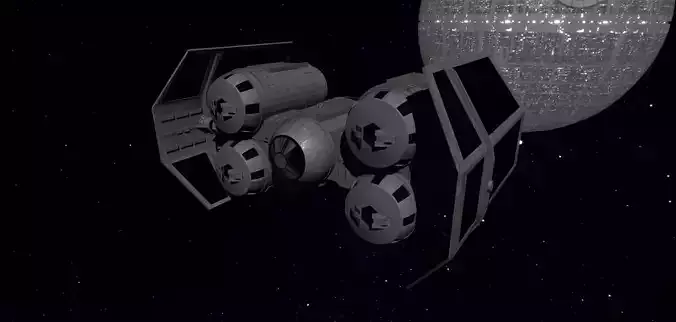 STAR WARS - TIE PUNISHER Low-poly 3D model