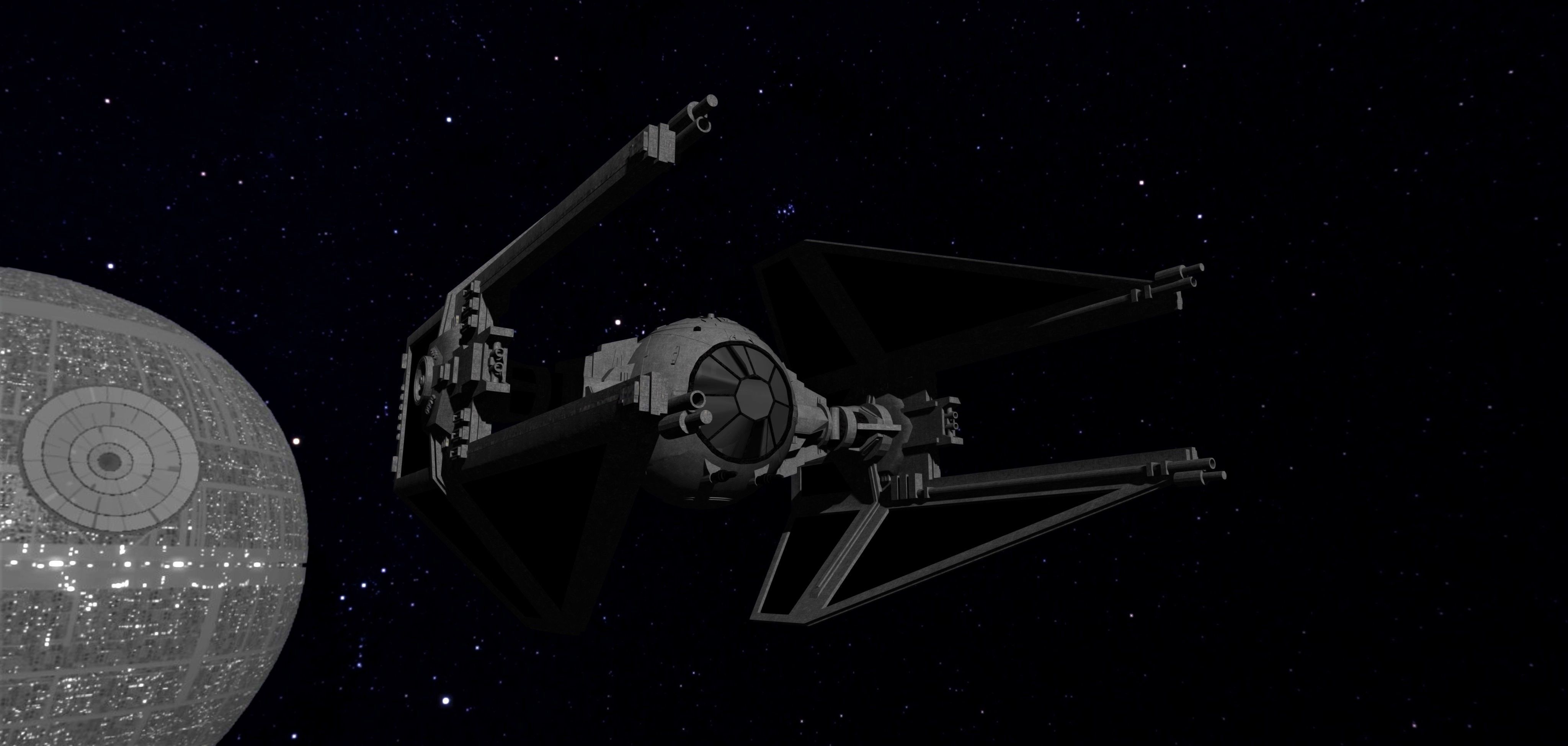 STAR WARS - TIE INTERCEPTOR Low-poly 3D model_1