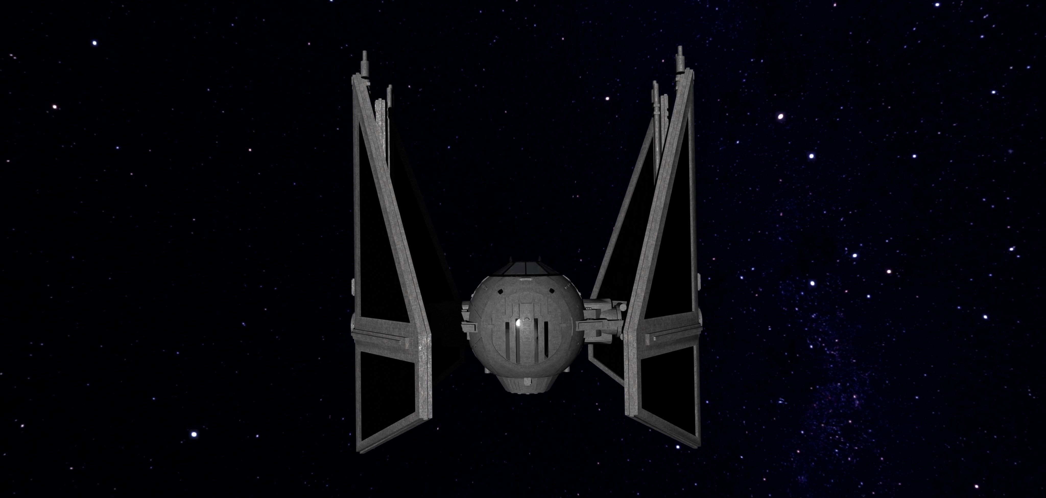 STAR WARS - TIE INTERCEPTOR Low-poly 3D model_4