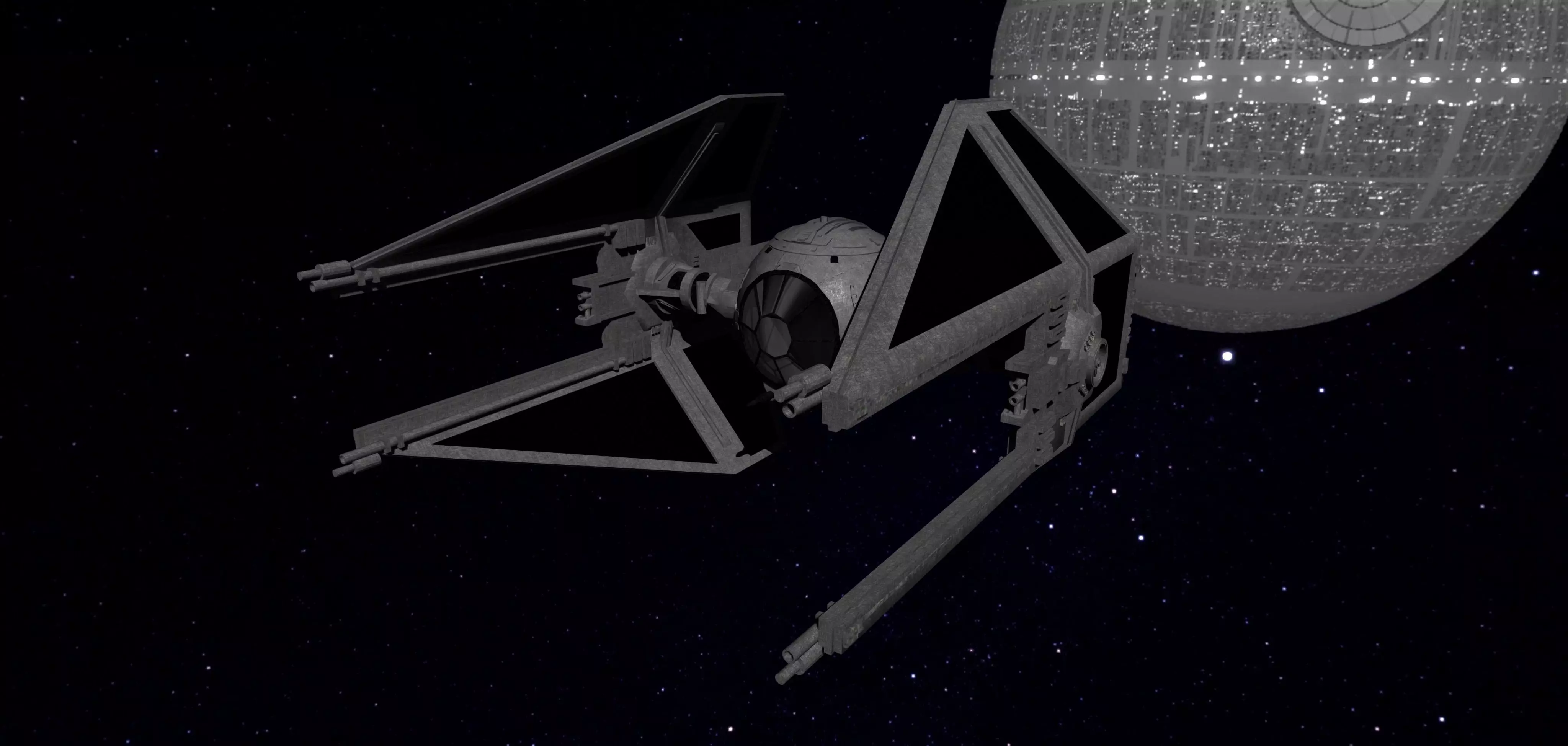 STAR WARS - TIE INTERCEPTOR Low-poly 3D model_0
