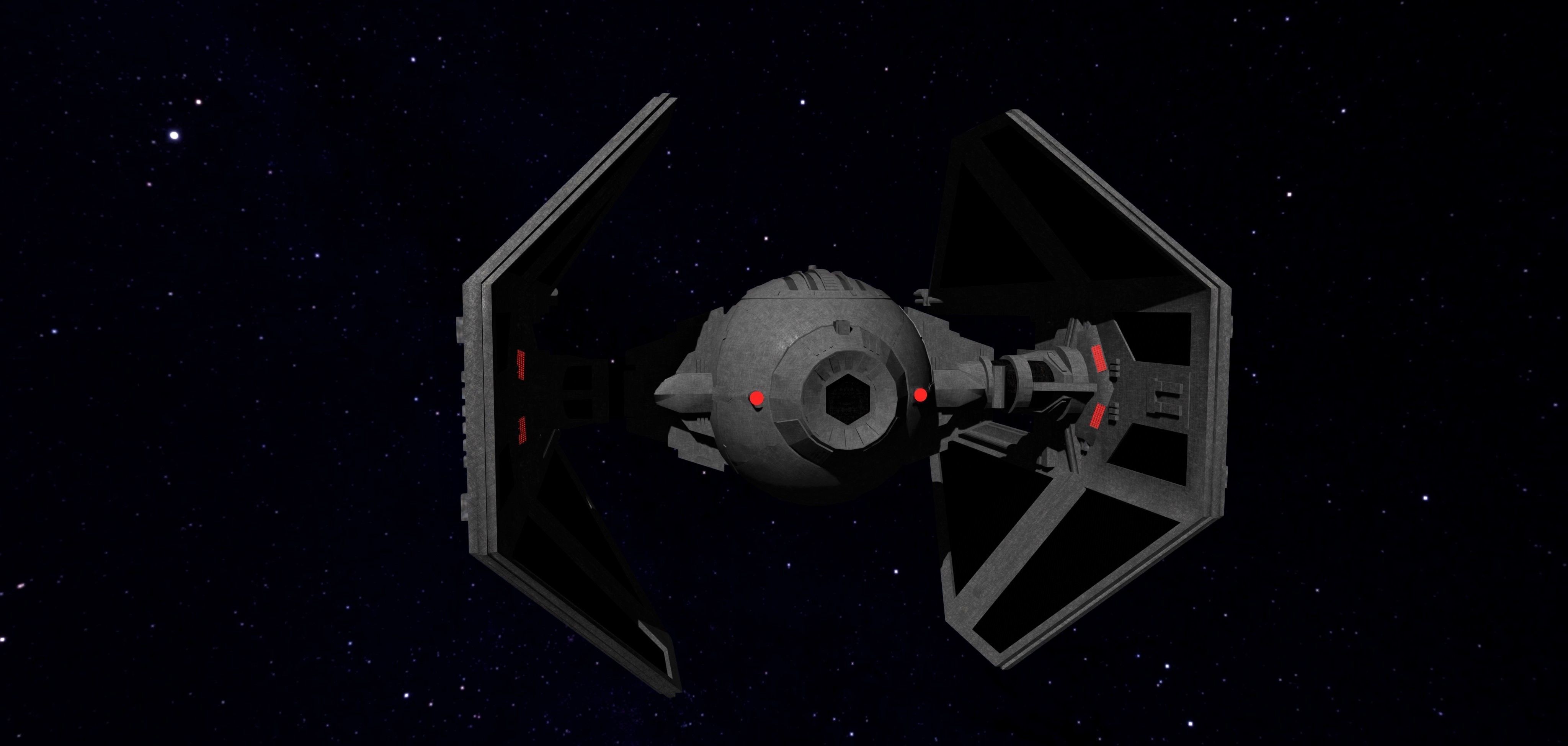 STAR WARS - TIE INTERCEPTOR Low-poly 3D model_3
