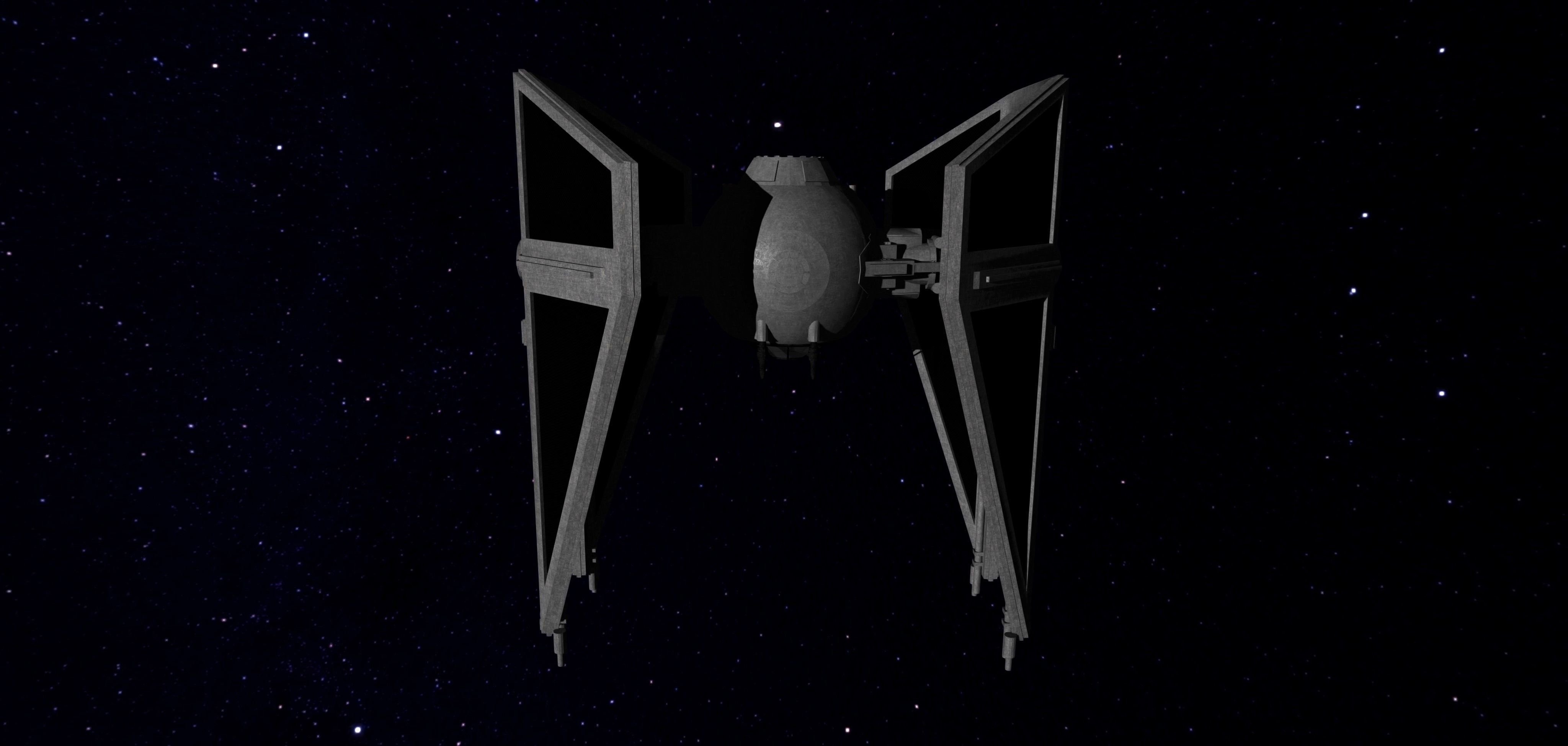 STAR WARS - TIE INTERCEPTOR Low-poly 3D model_5