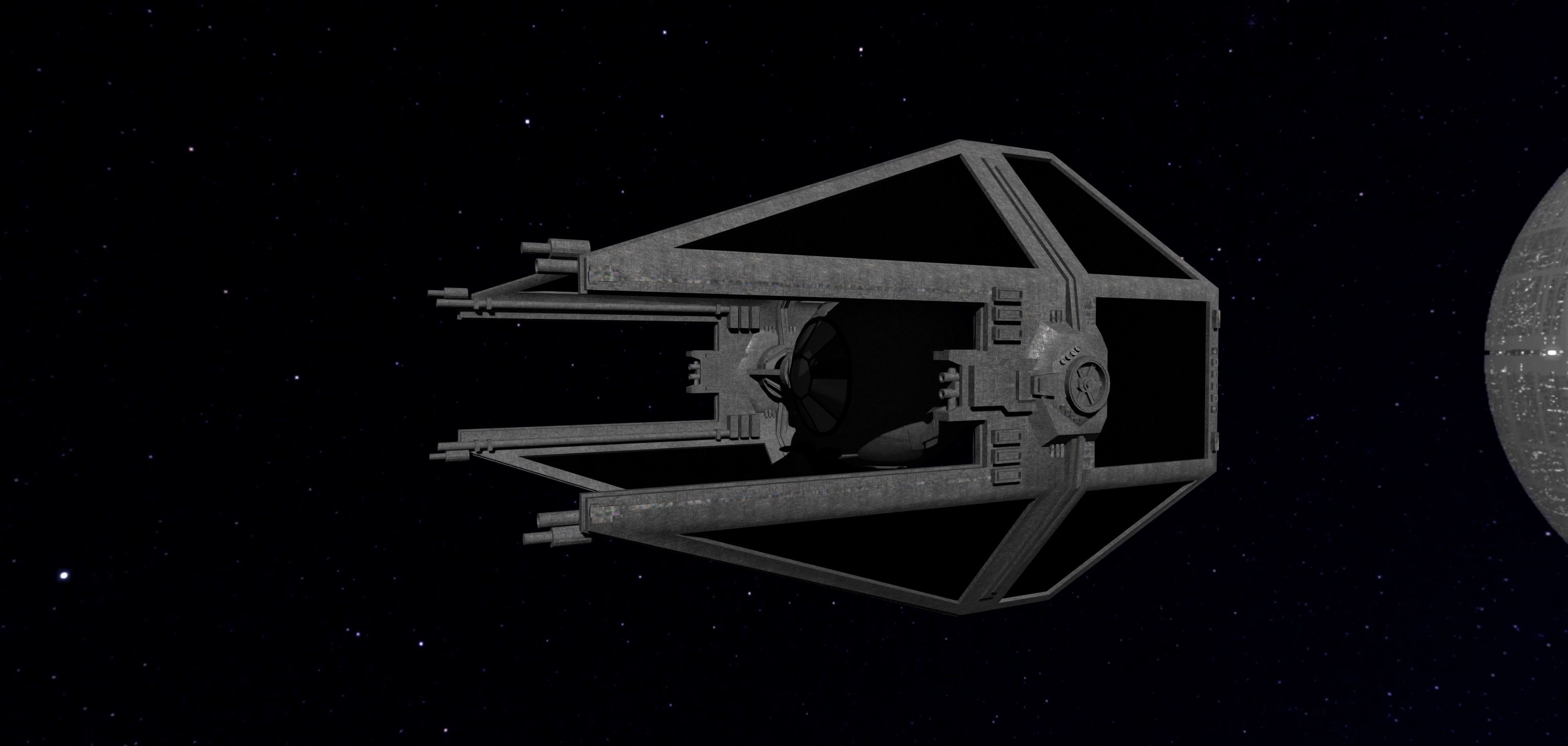 STAR WARS - TIE INTERCEPTOR Low-poly 3D model_6